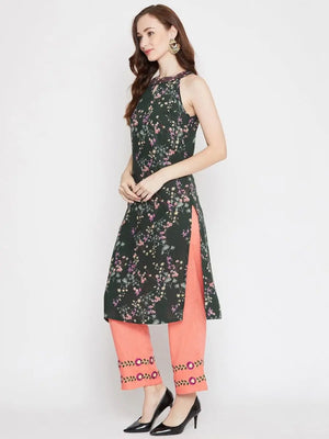 winered-green-straight-rayon-embroidered-kurta-and-palazzo-set