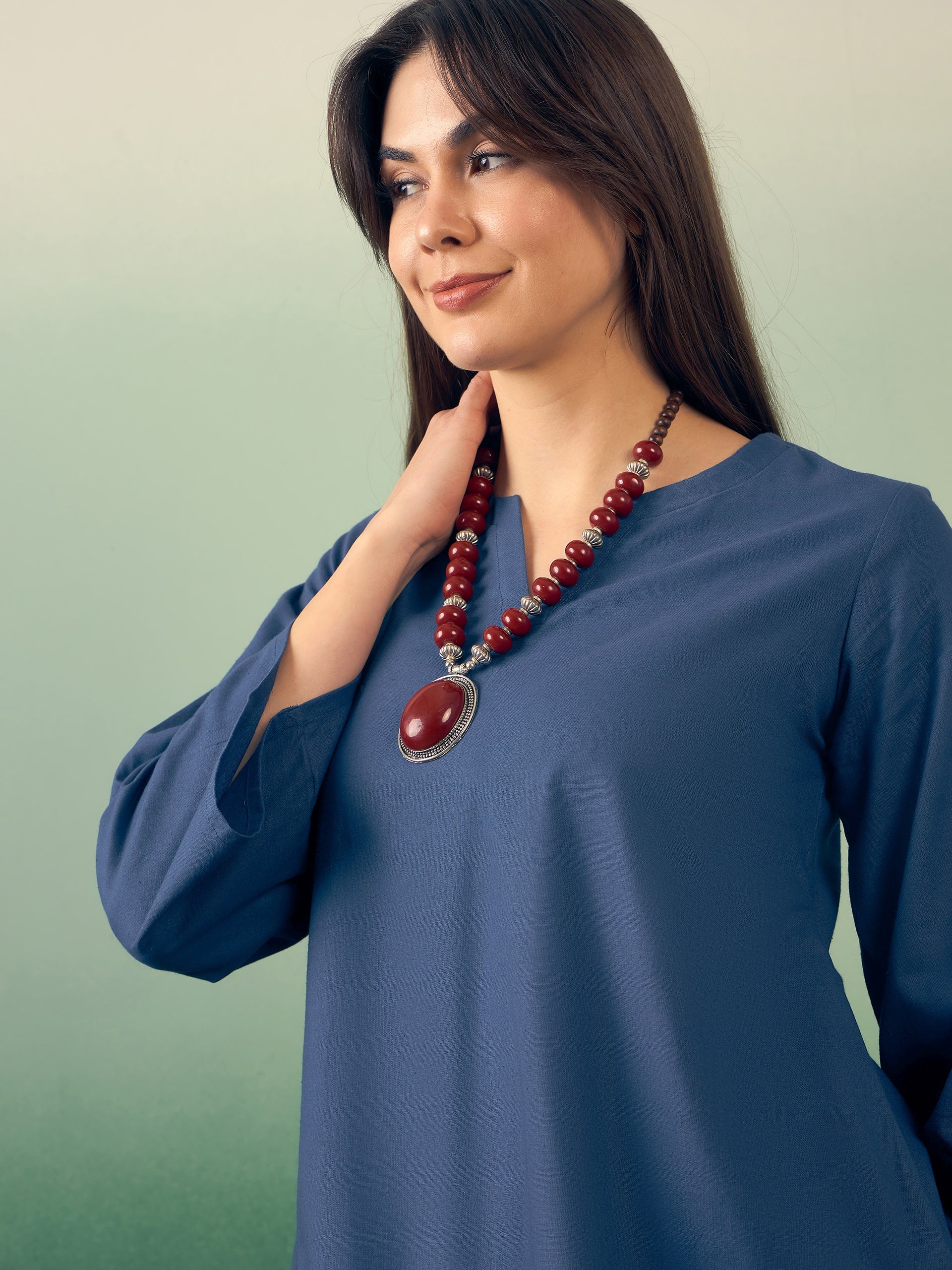 Women's Midnight Blue Kurta Palazzo Set