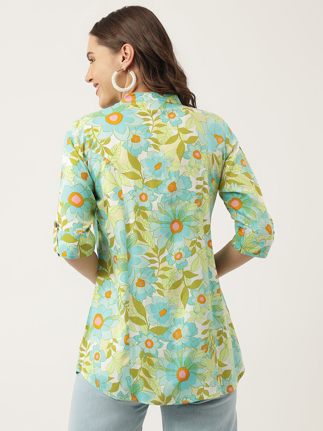 Women's Floral Printed Rayon Regular Top