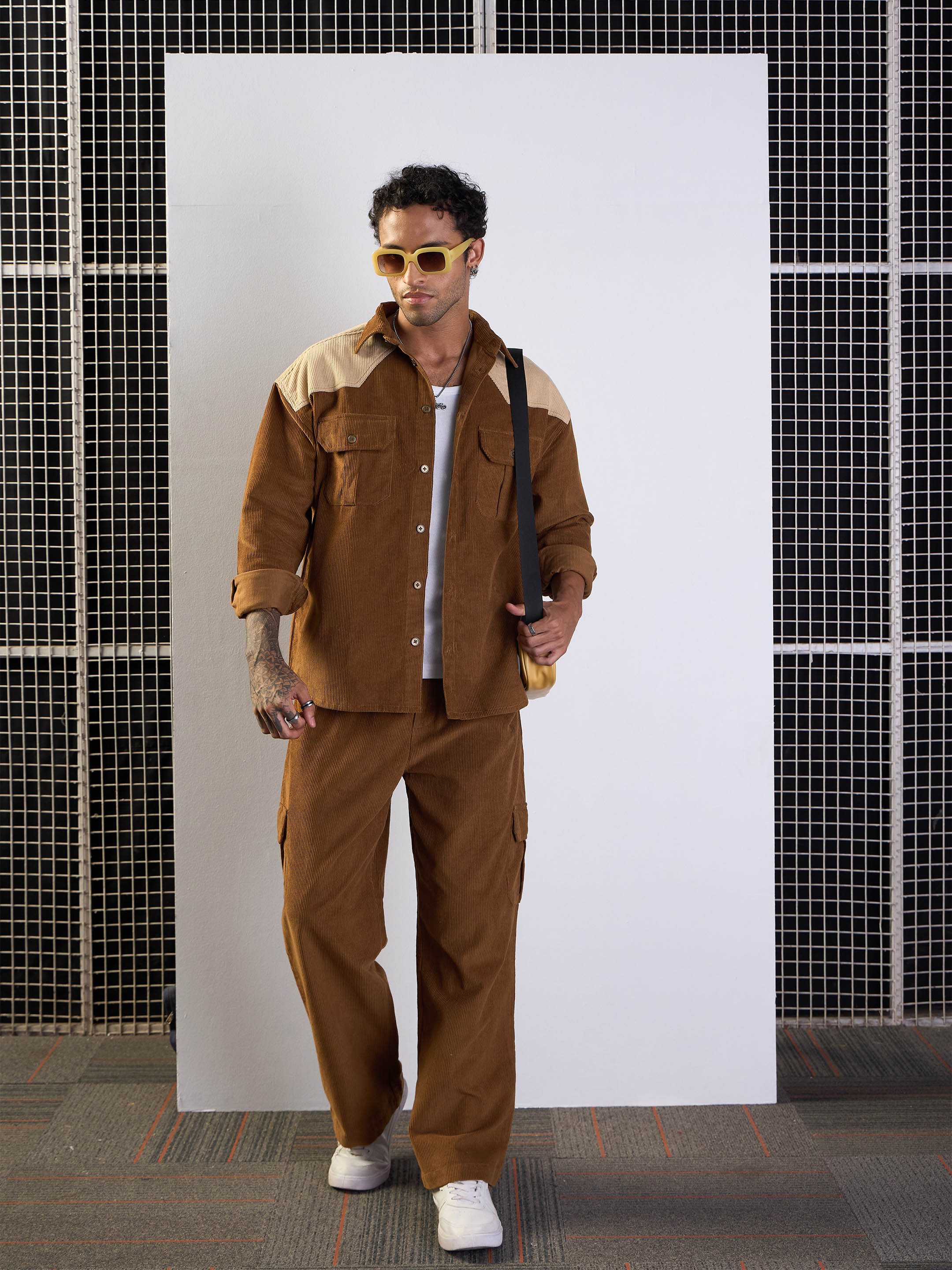 Men's Brown Over Size Shacket