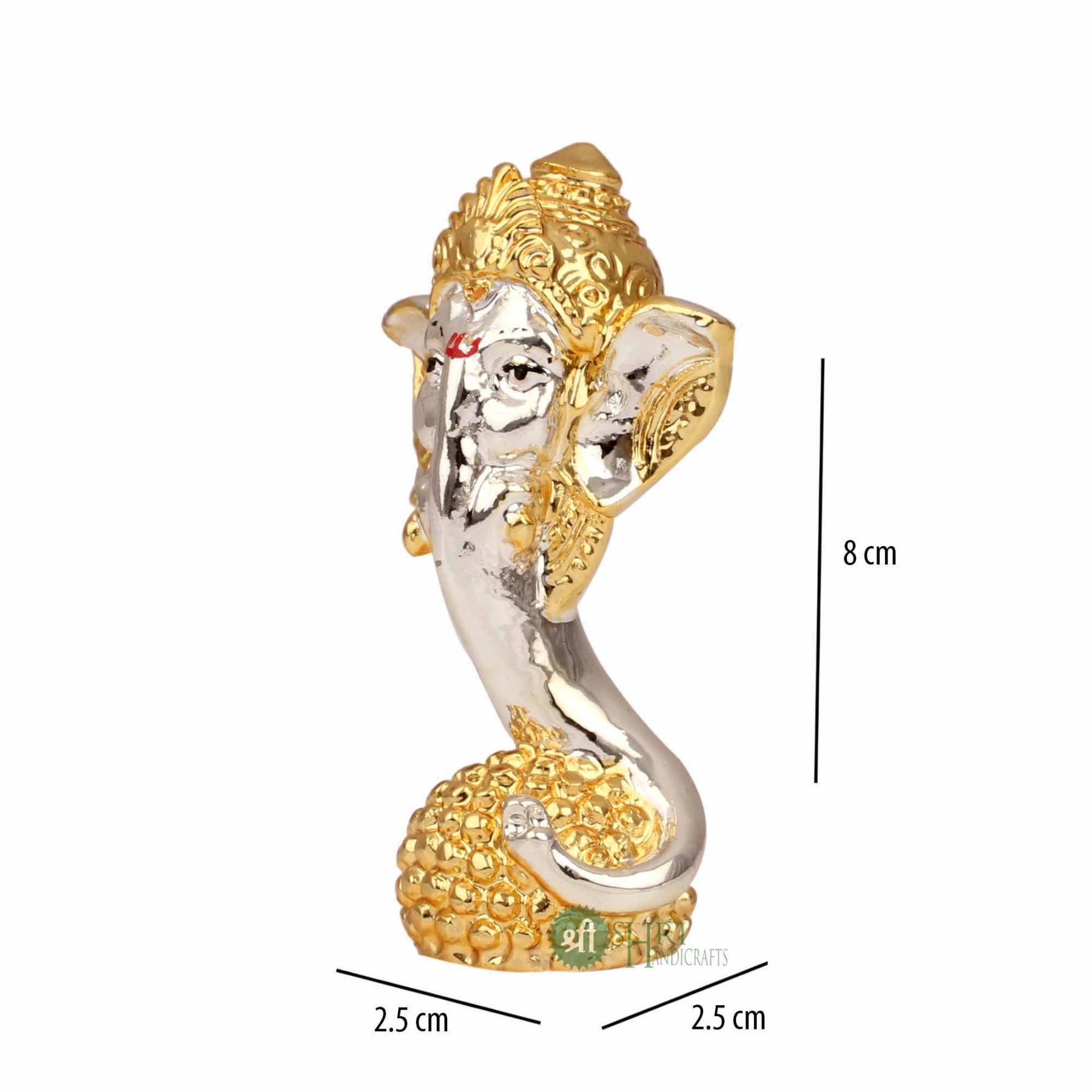 SI-18-3.5 (3.5" GANESH STANDING GOLD+SILVER PLATTING)