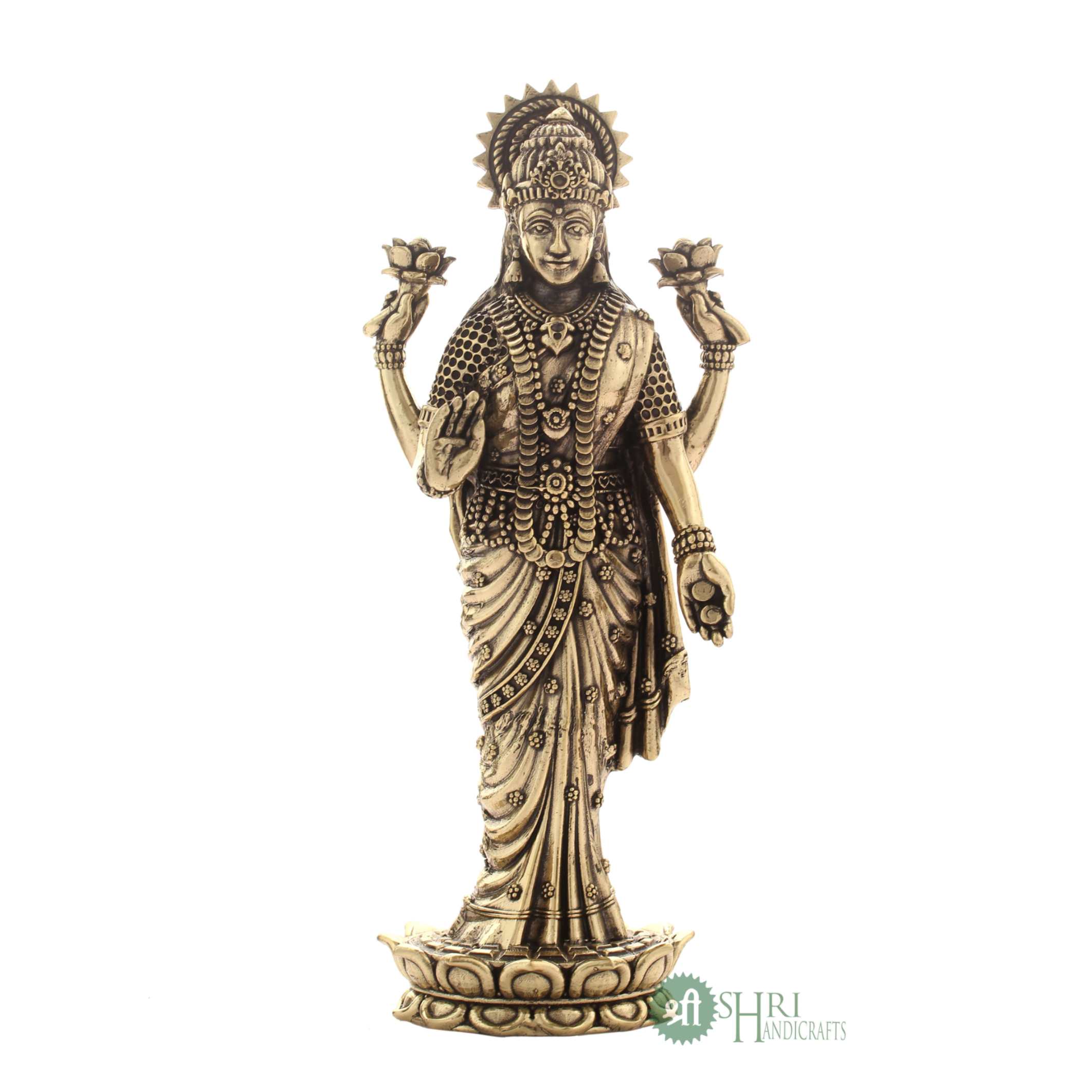 7" BRASS LAXMI STANDING