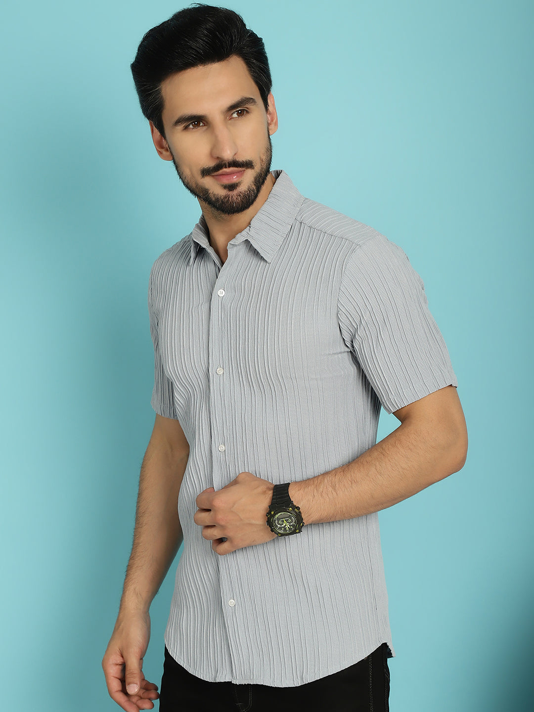 Men's Striped Casual Shirt