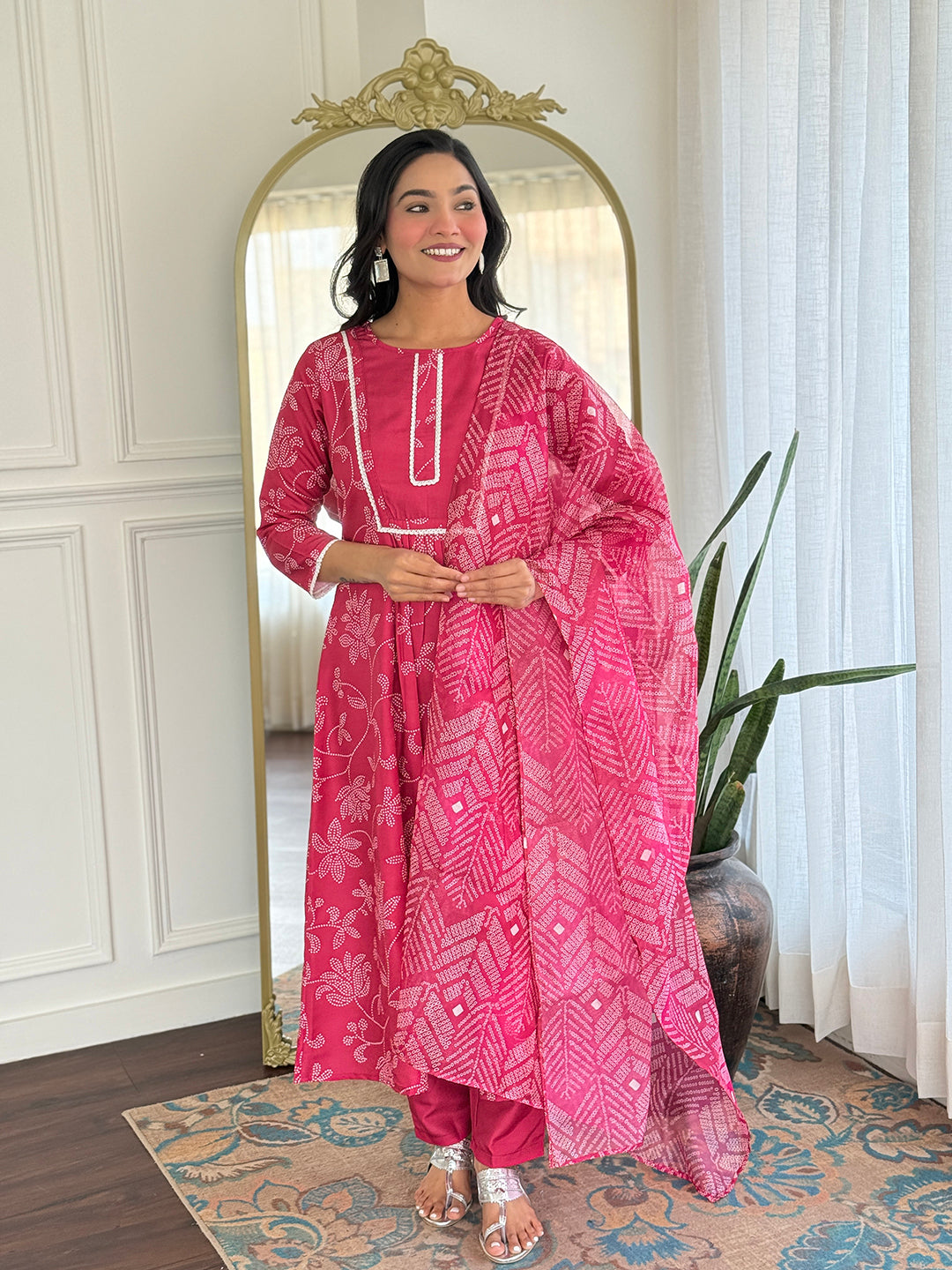 Women's Rani Rayon Embroidered Kurta Set