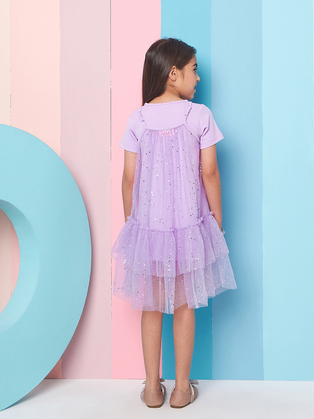 Girls Woollen A-Line Dress