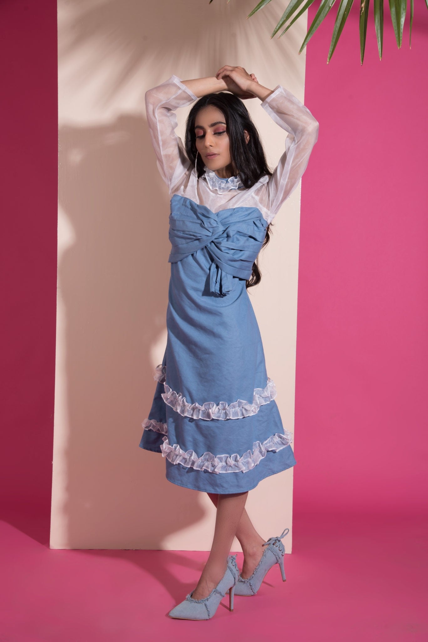 Women's Frilled Denimanza Dress