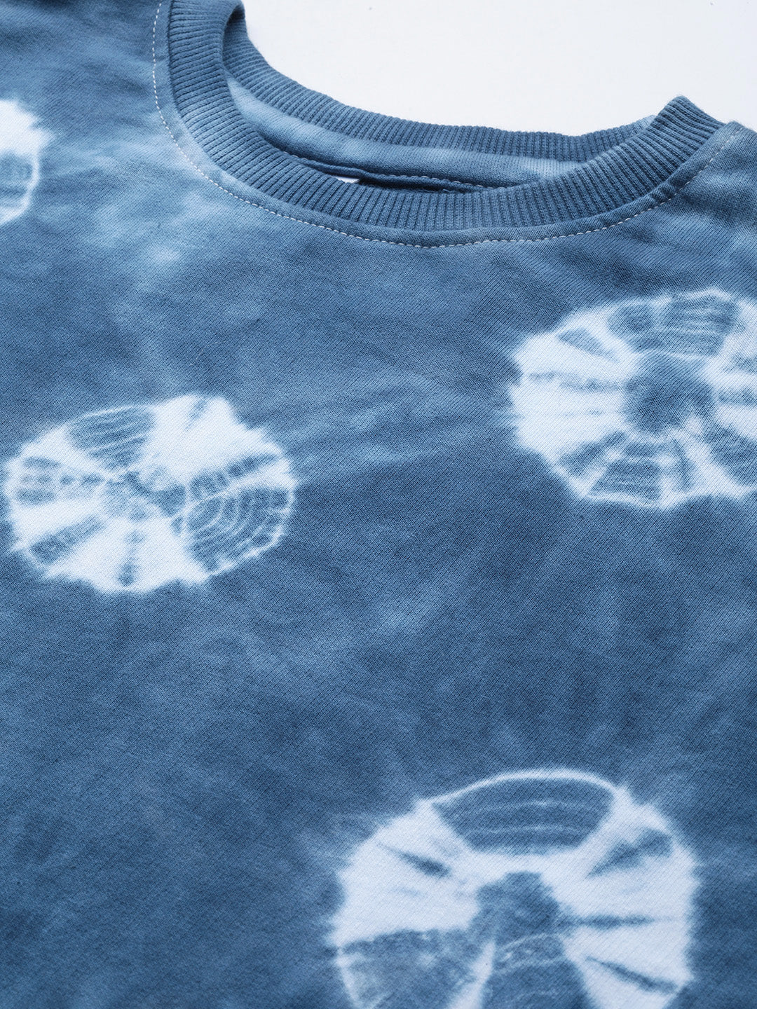 Women's Bandhej Blue Tie Dye Sweatshirt With Joggers