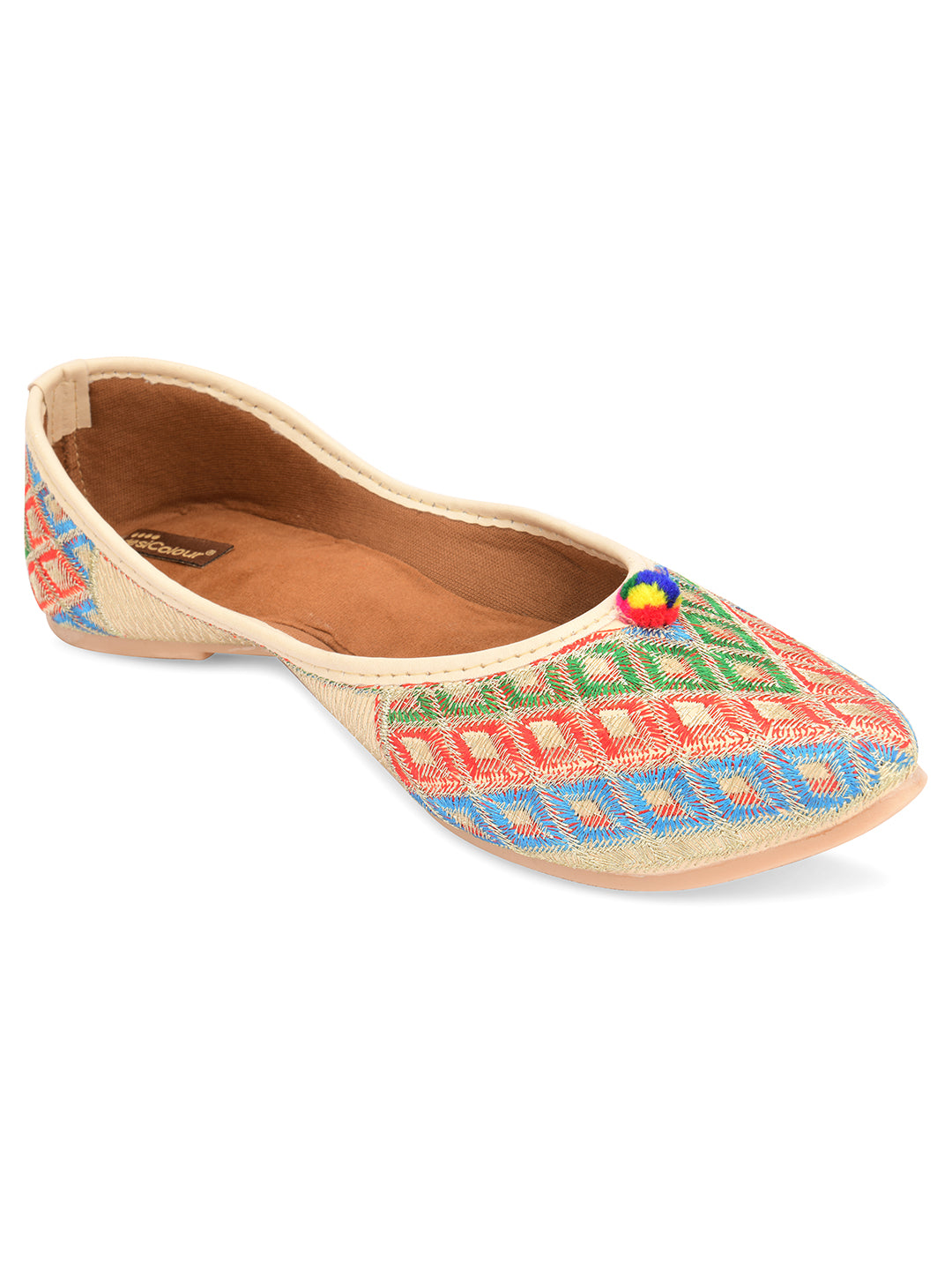 Women's Multi Squared Indian Ethnic Comfort Footwear