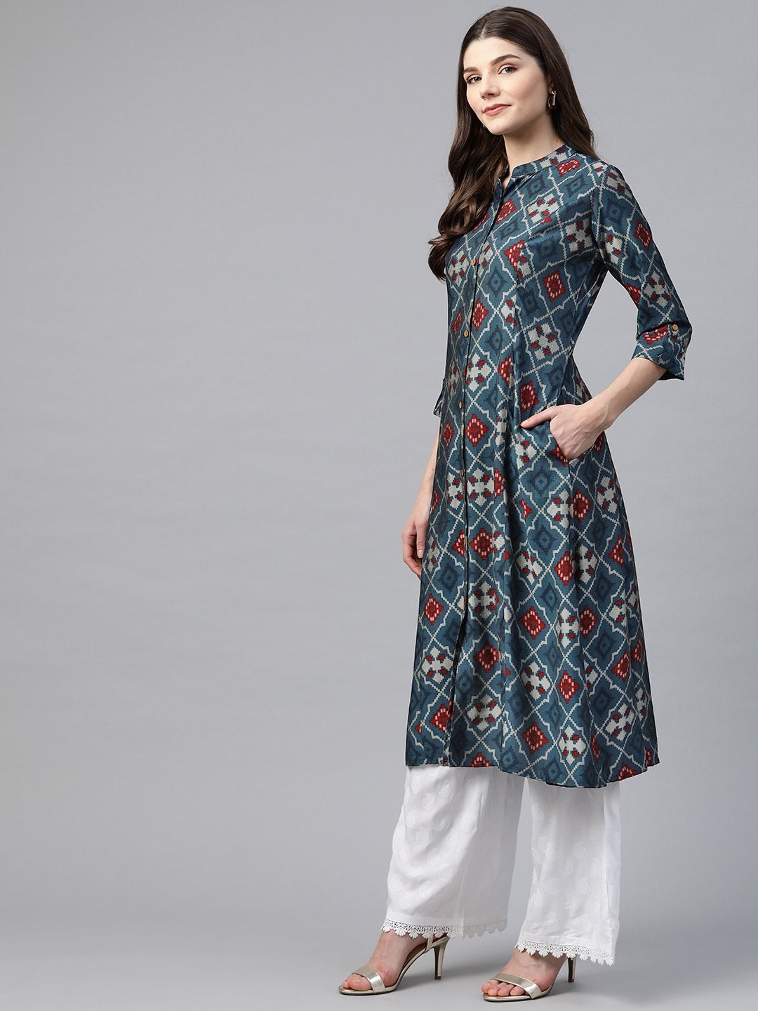 Women's A-Line Printed Rayon Kurta