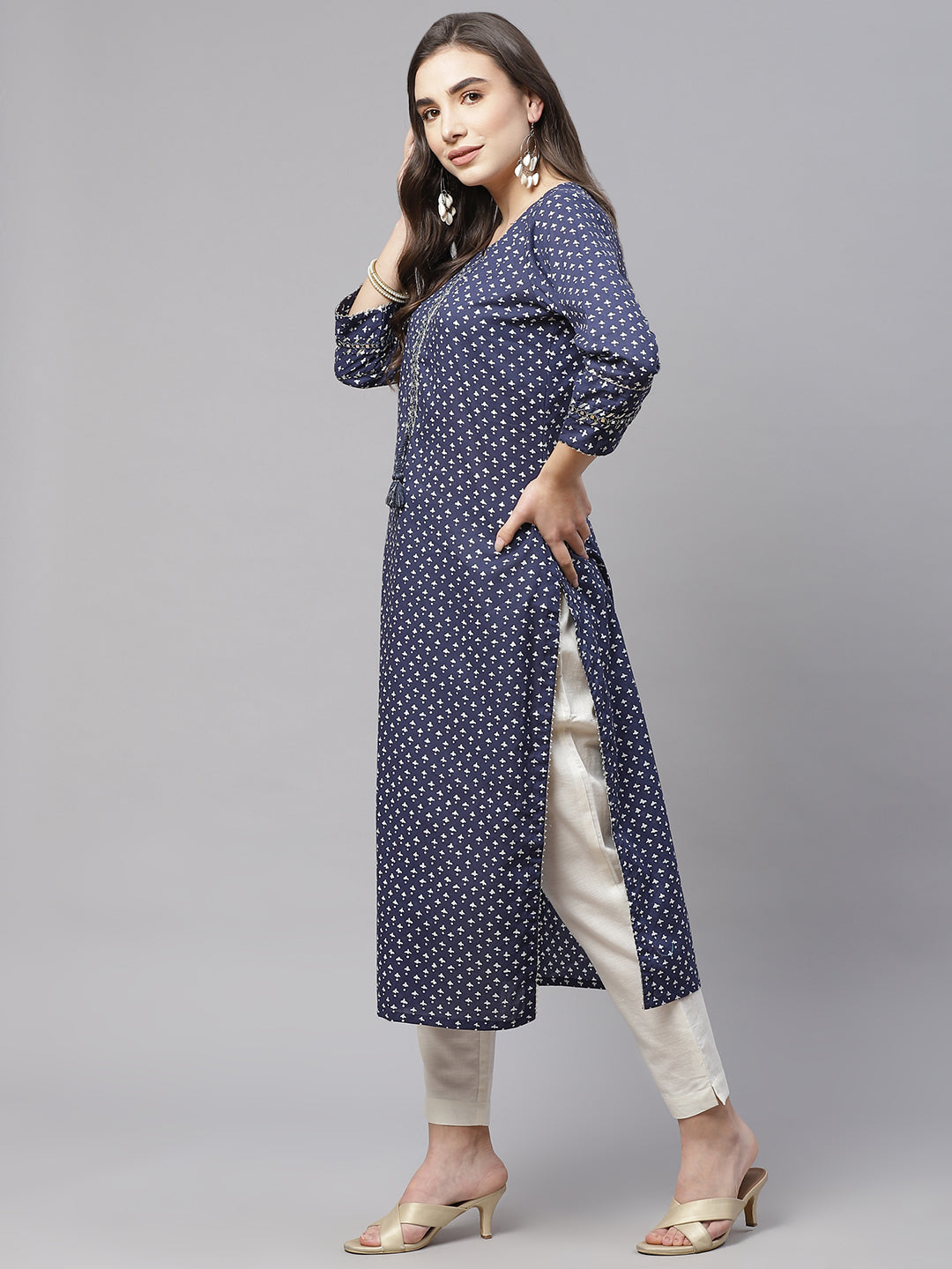 Women's Indigo Cotton Straight Kurt