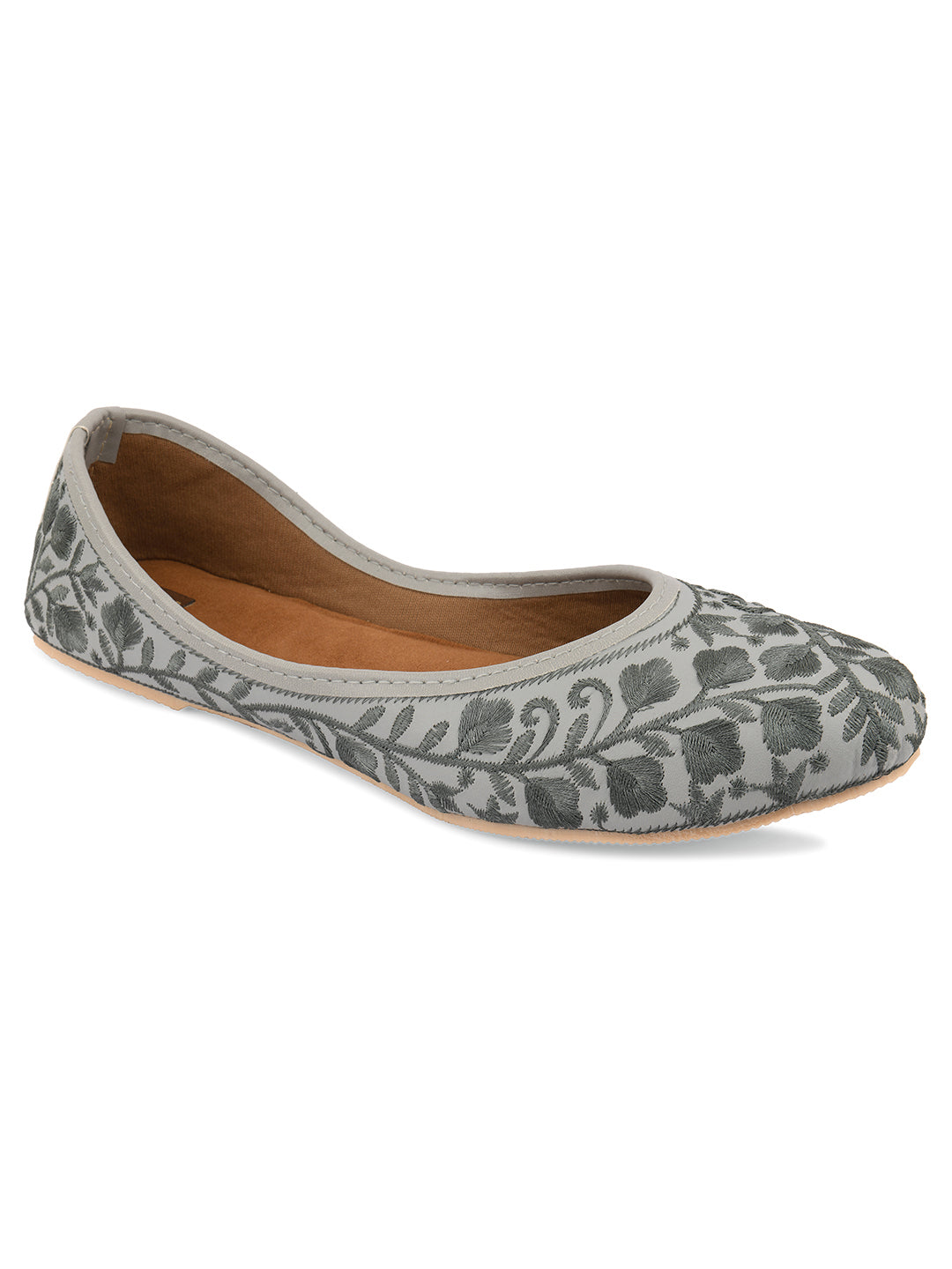 Women's Grey Boutique LR Indian Ethnic Comfort Footwear
