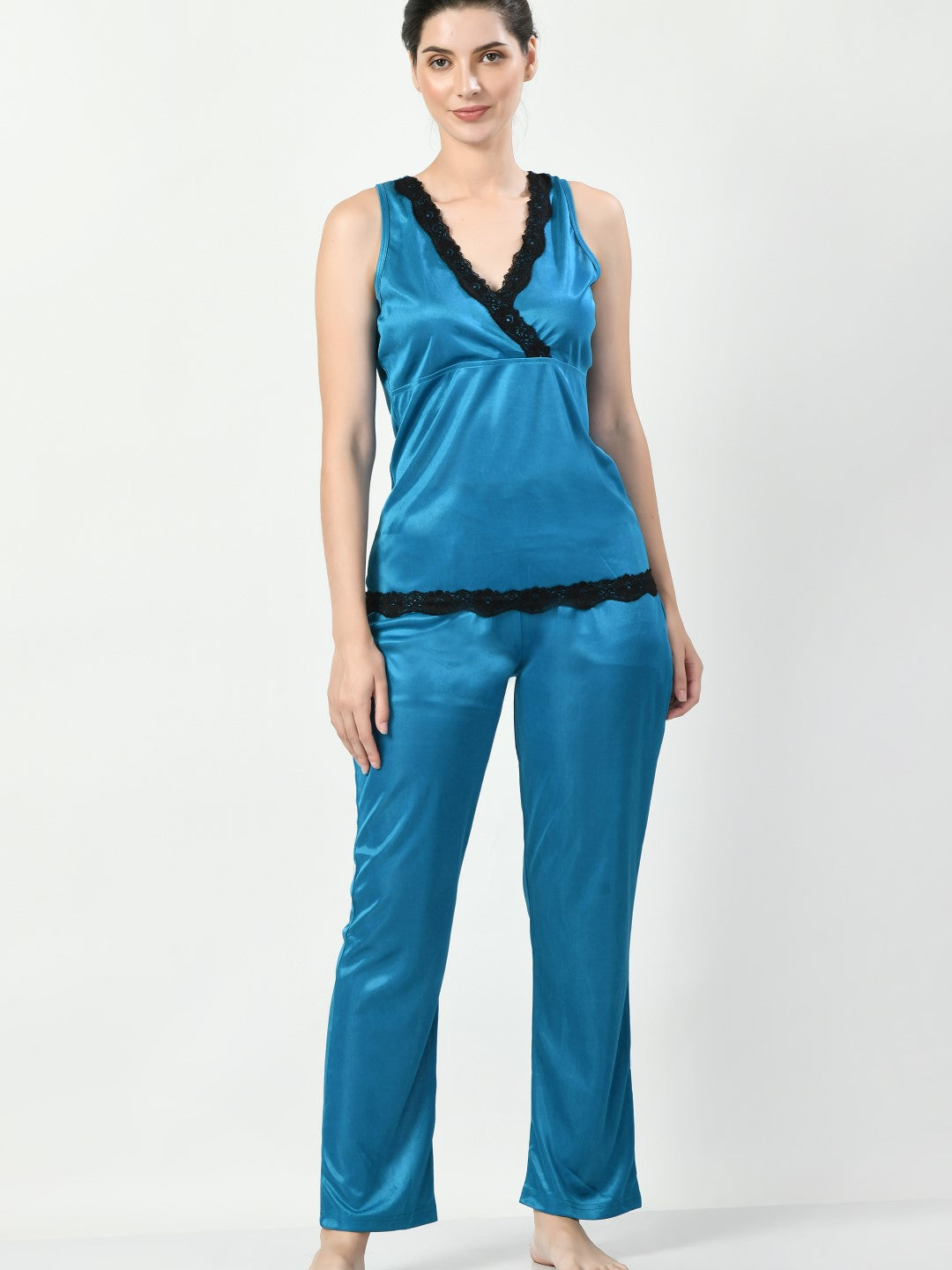 Women's Satin Blue Nightdress