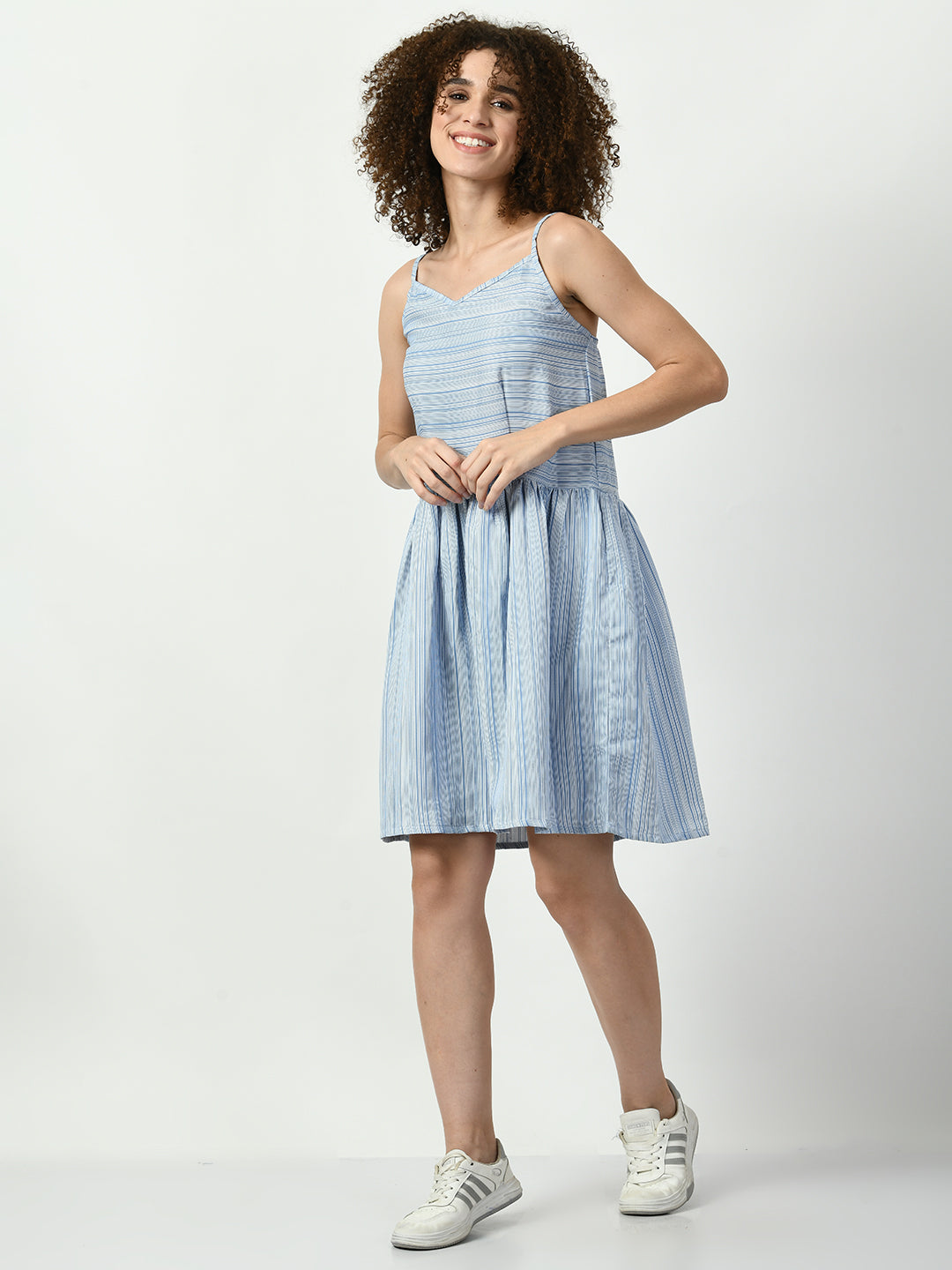 Women's Viscose Rayon Blue Nightdress