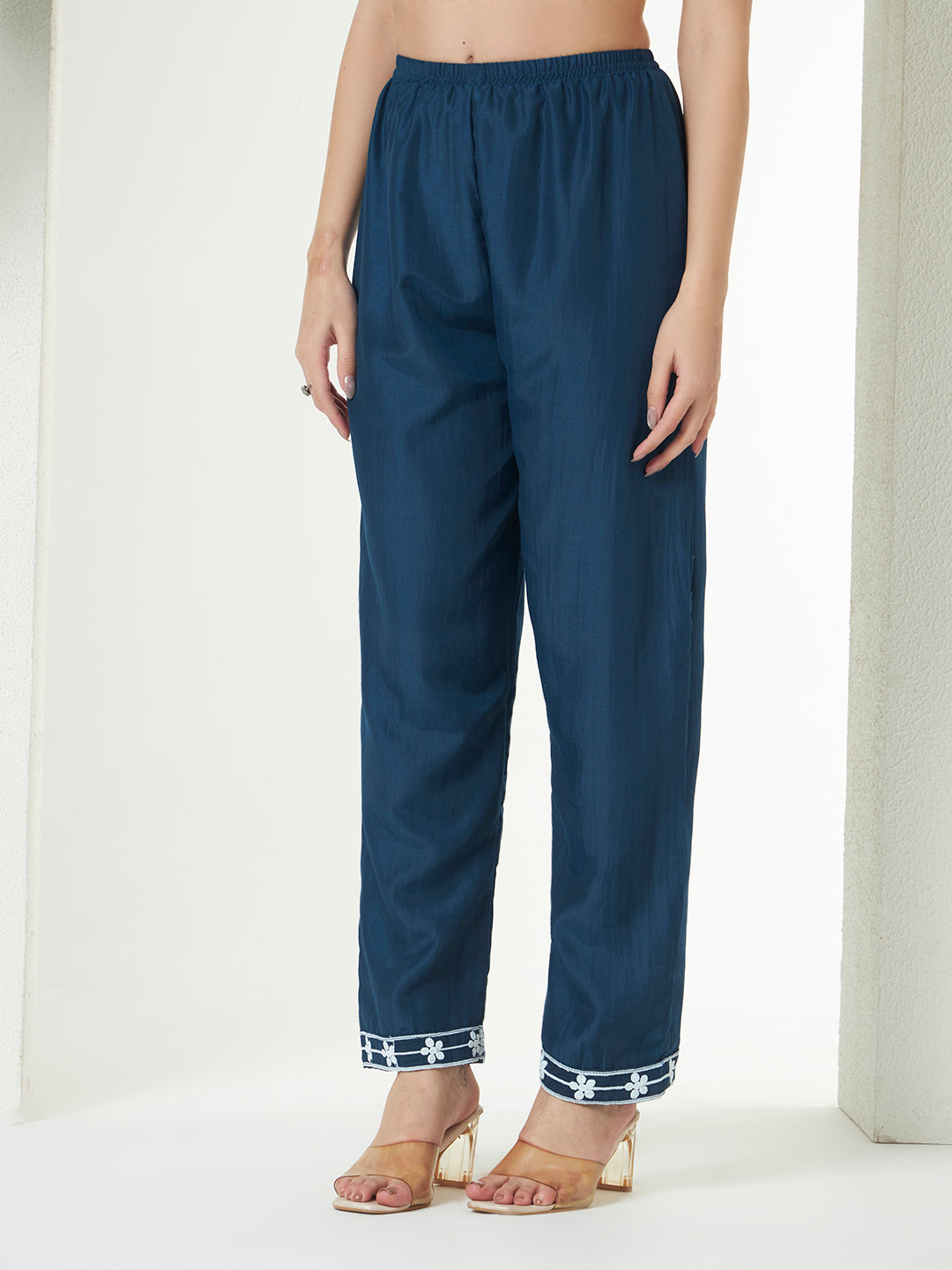 Women's Blue Parampara Emroidery Work Co-Orde Set
