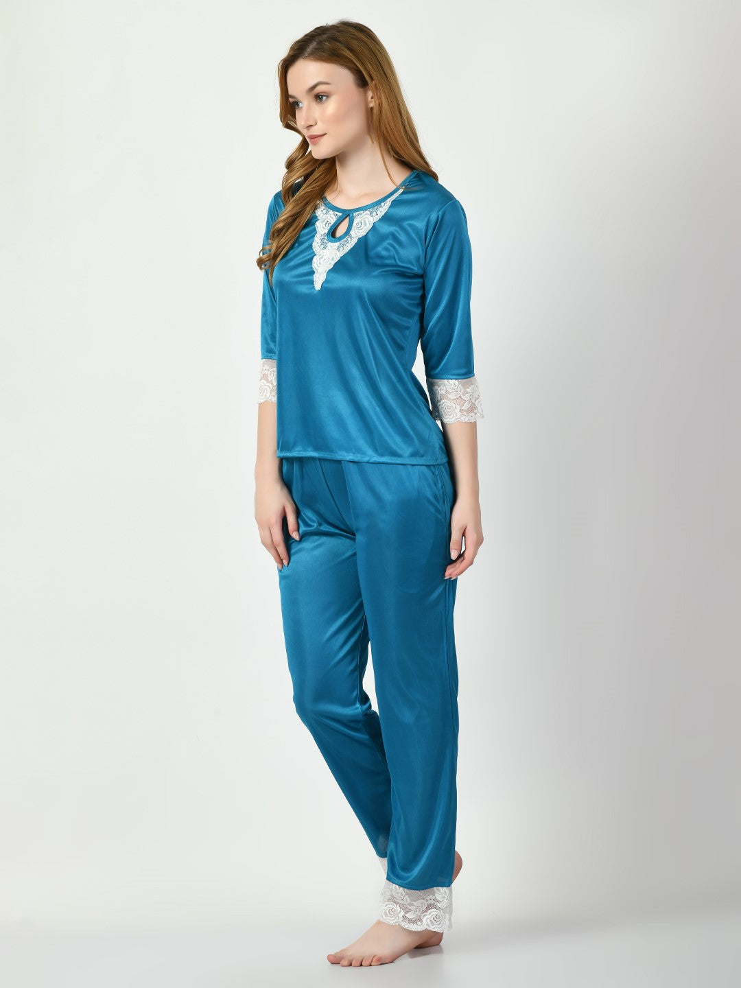 Women's Satin Blue Nightdress