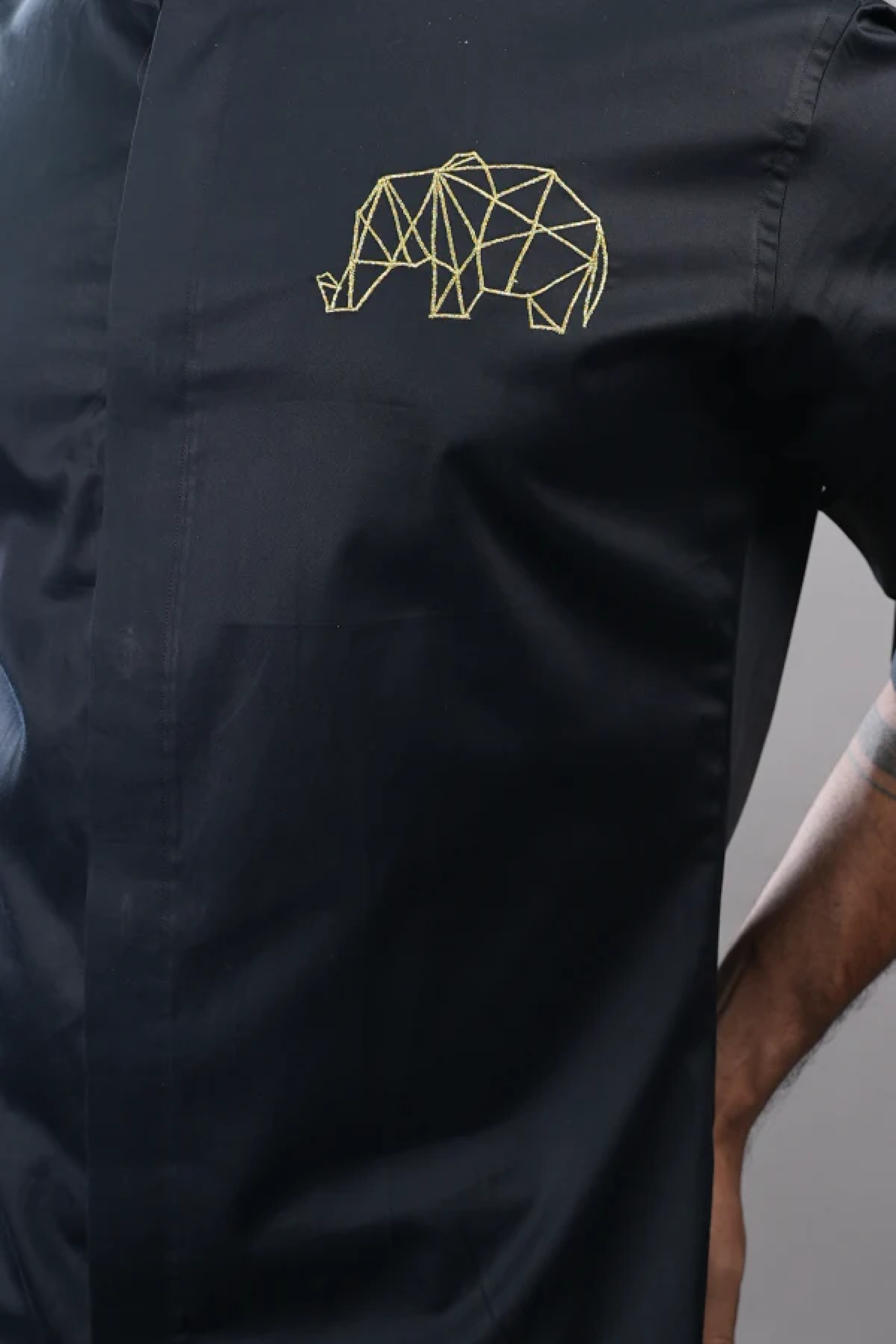 Men's Black Color Perto Elephant Shirt Full Sleeves Casual Shirt