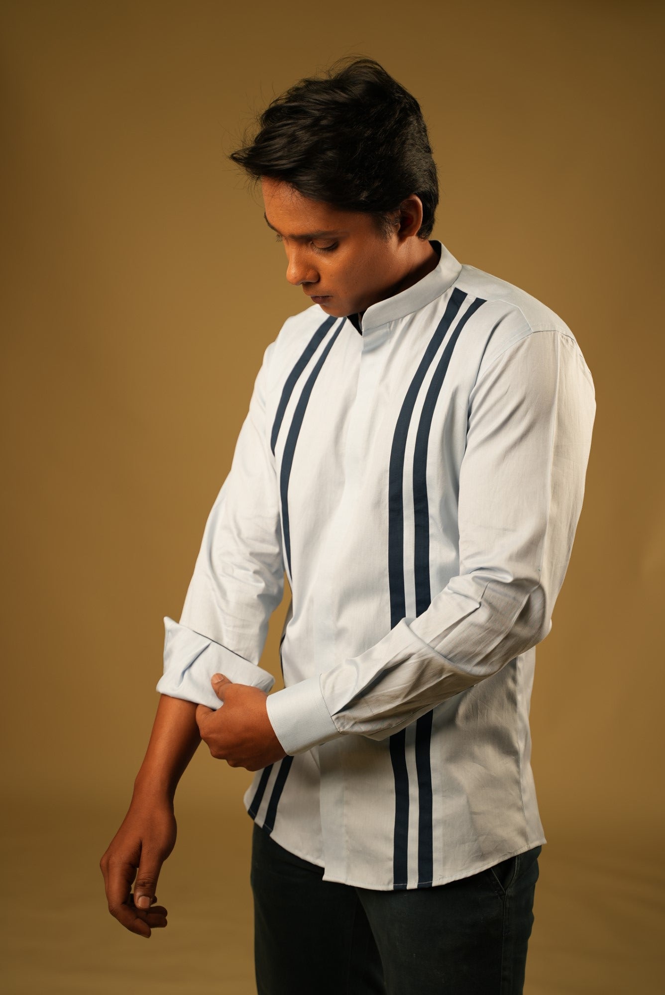 Men's Blue Color Blue Lina Shirt Full Sleeves Casual Shirt