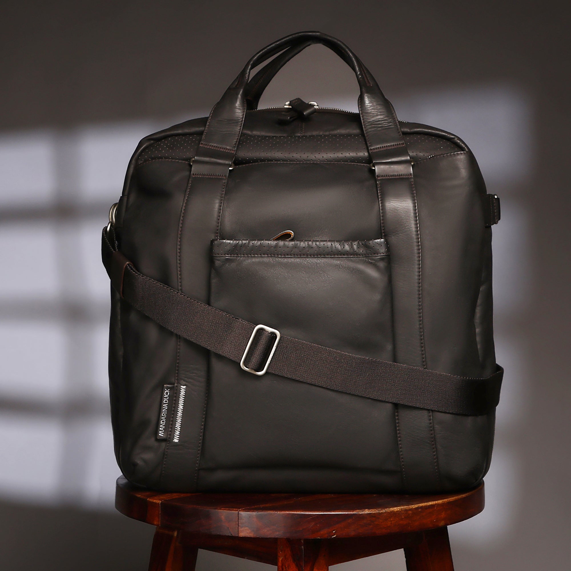 Grace Collection Limited Edition Genuine Leather Black Cabin Luggage Bag
