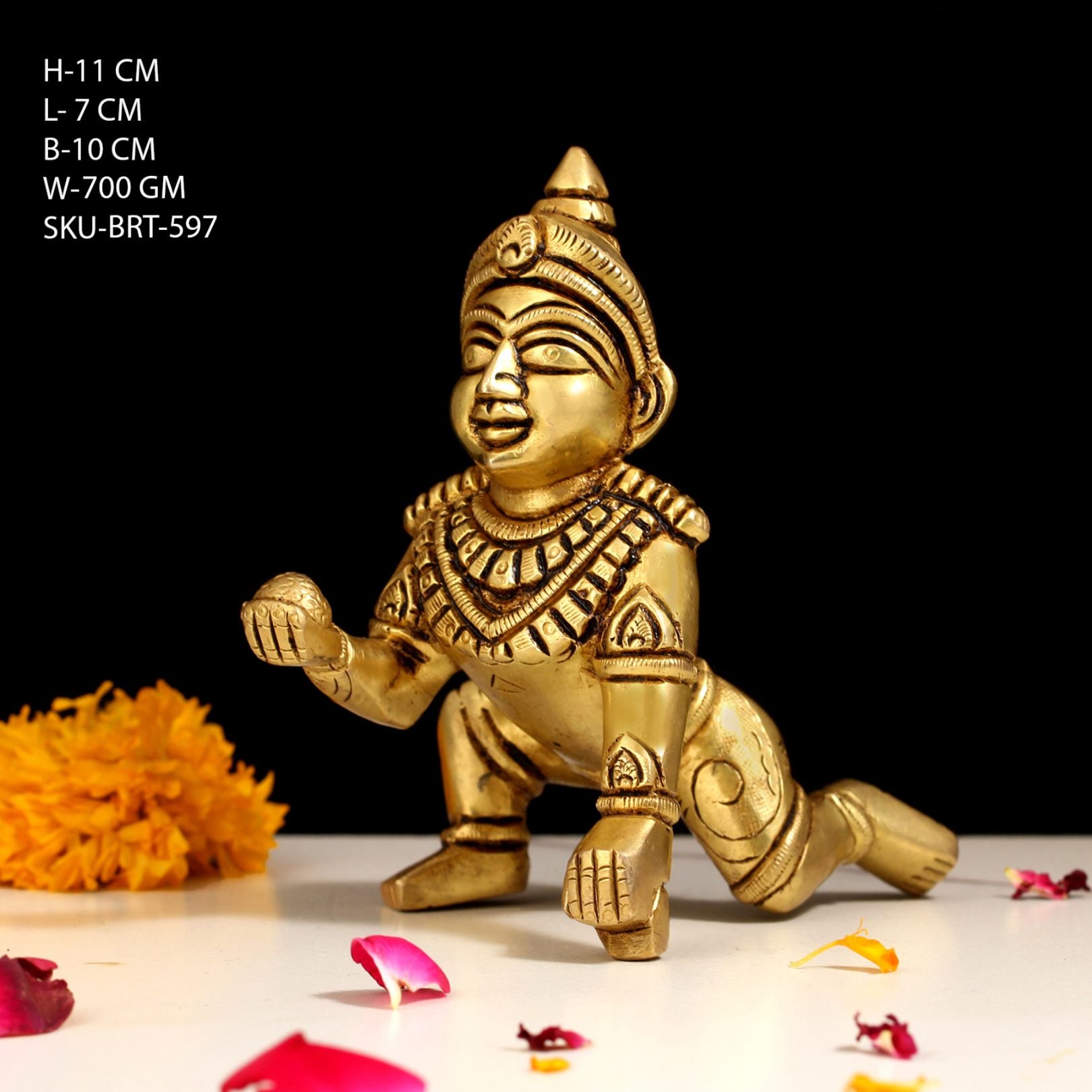 BRT-597-5 (5" BRASS LADU GOPAL BRT)