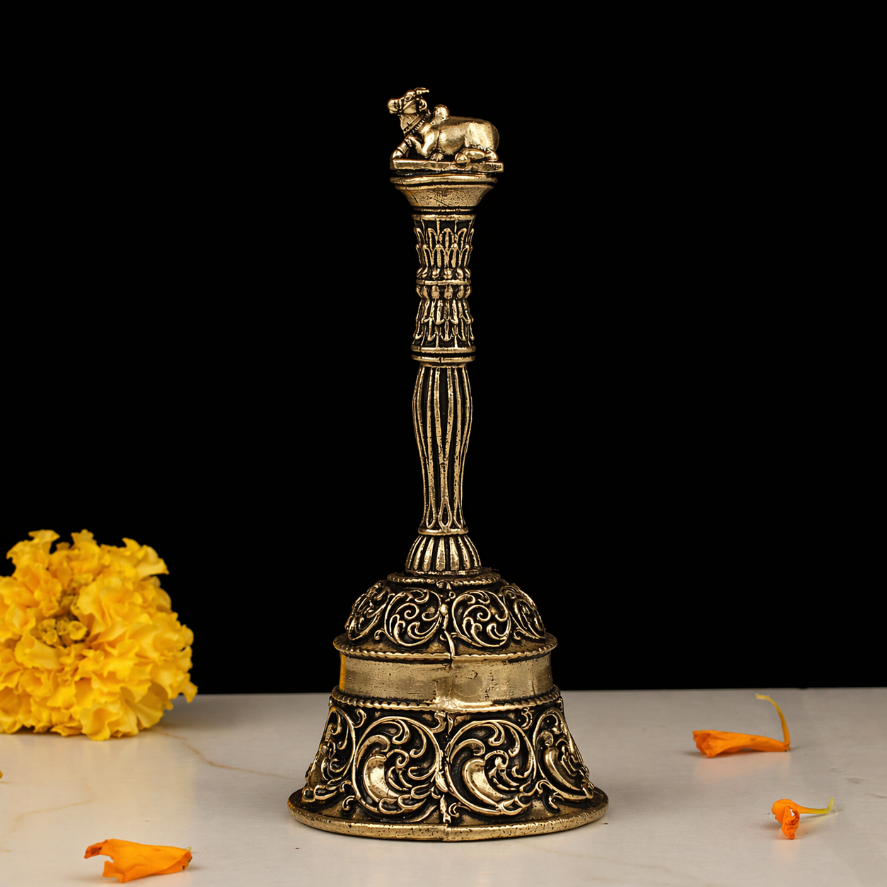 4" BRASS NANDI HAND BELL