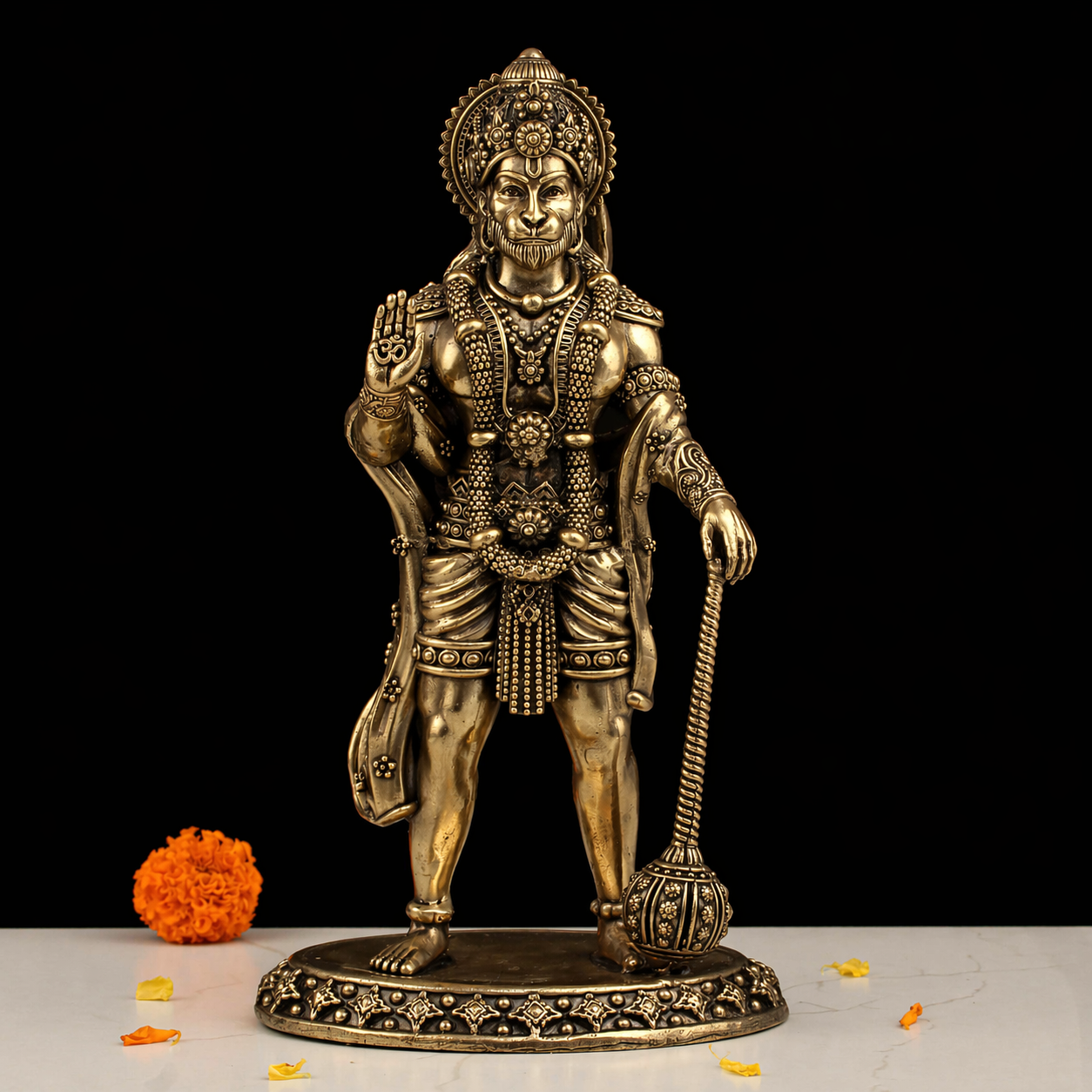 8" BRASS HANUMAN STANDING