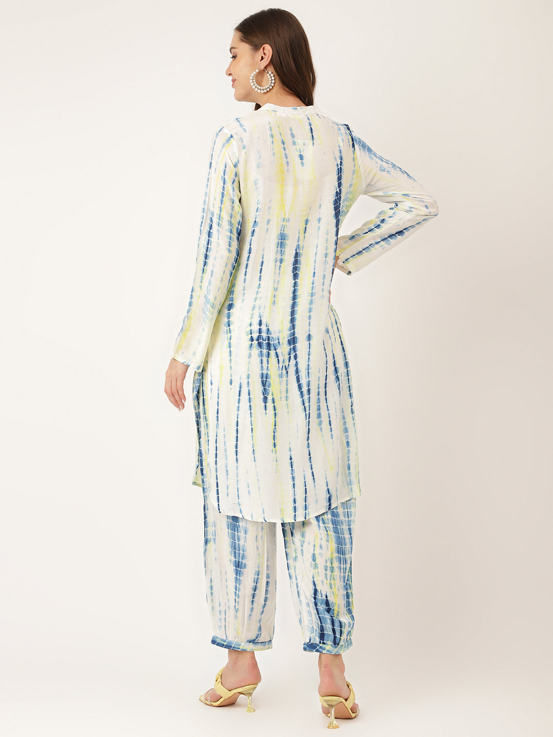 Women's Blue Tie Dye Cotton Co Ord Set