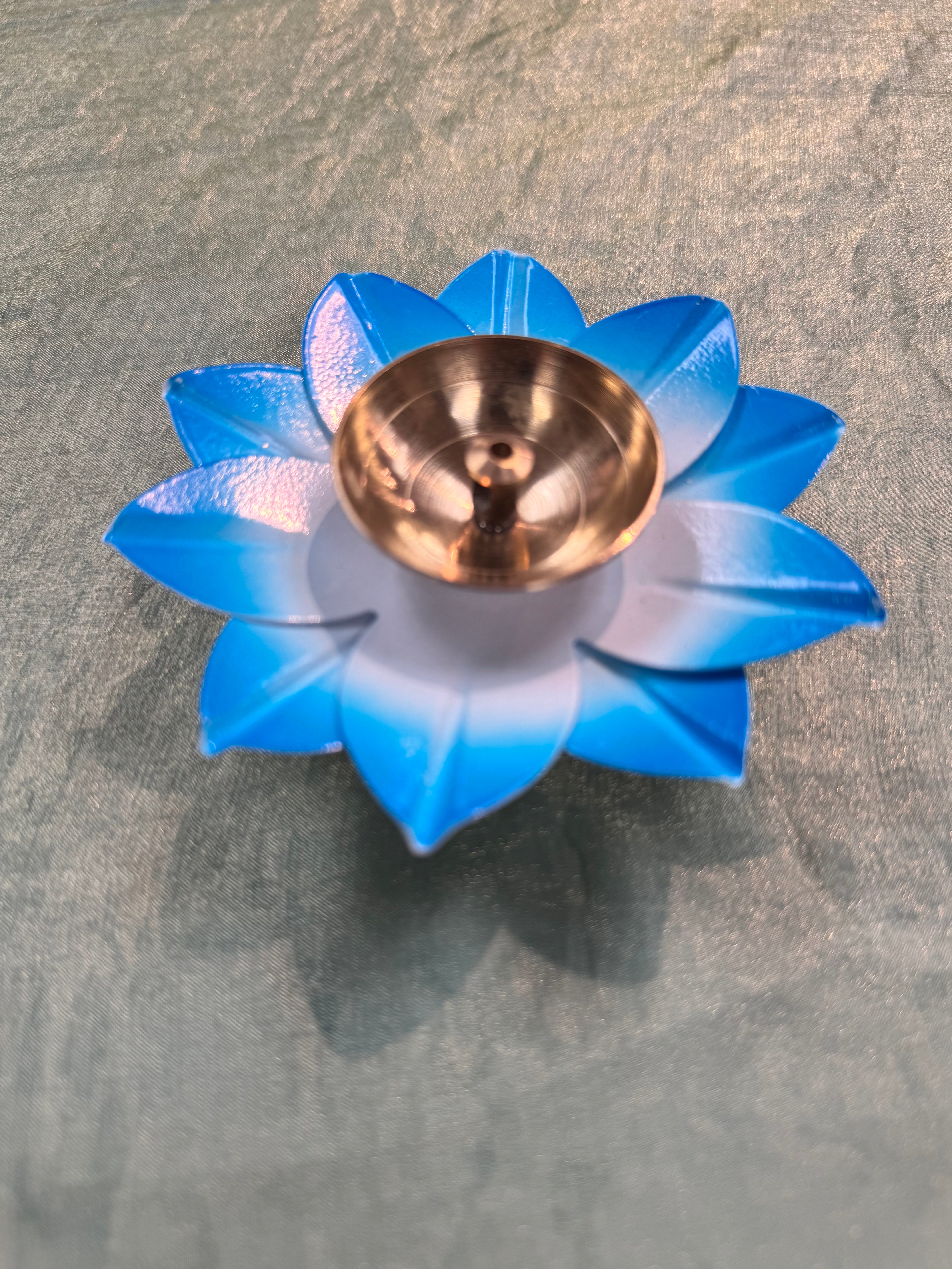 Colour Flower Deep Diya 2" – Decorative Oil Lamp for Puja & Festive Décor