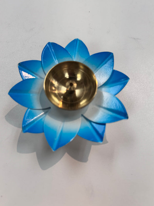 Colour Flower Deep Diya 2" – Decorative Oil Lamp for Puja & Festive Décor