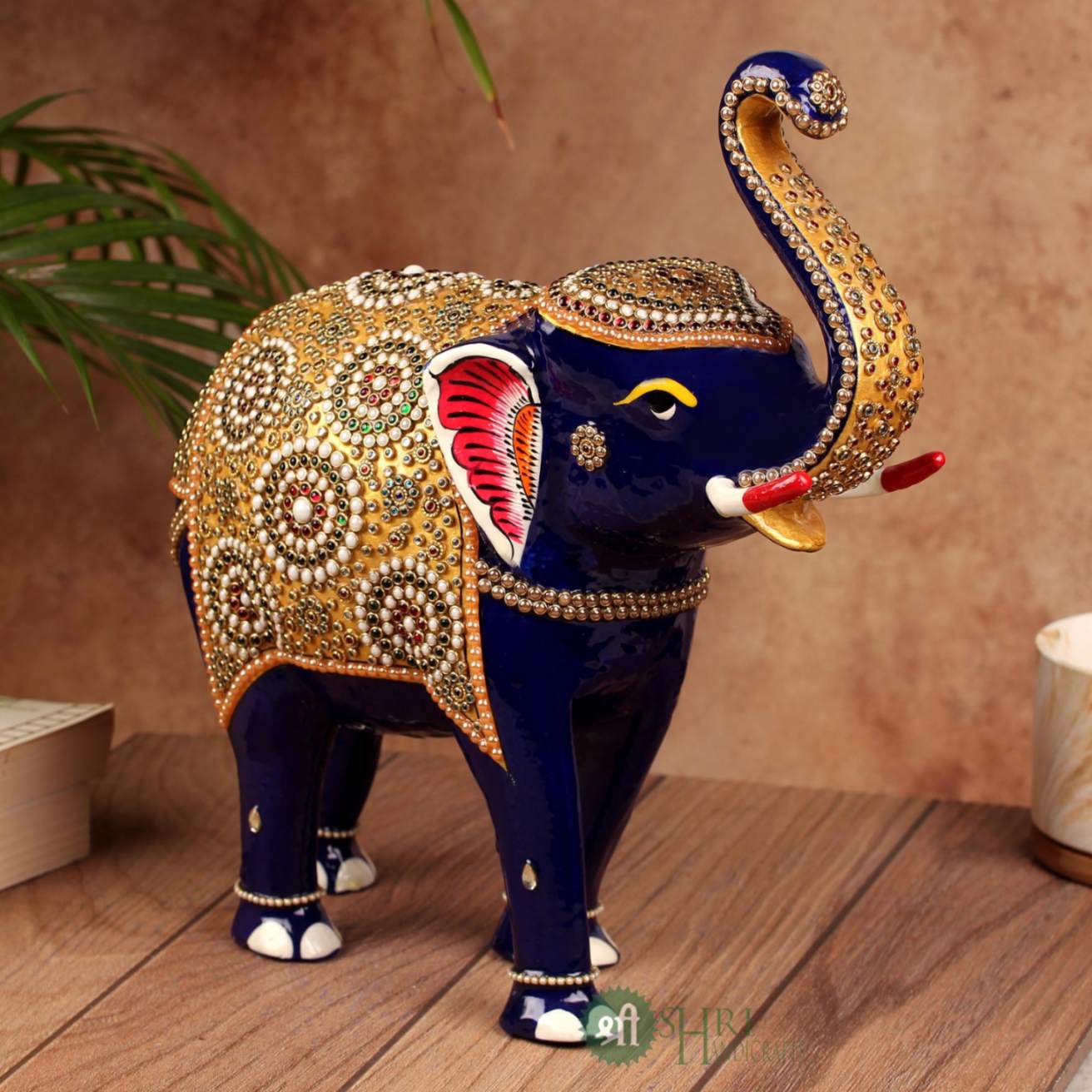 MT-1041-12 (12" ELEPHANT UT JWELLERY CUTTING STONE PAINTING MT)