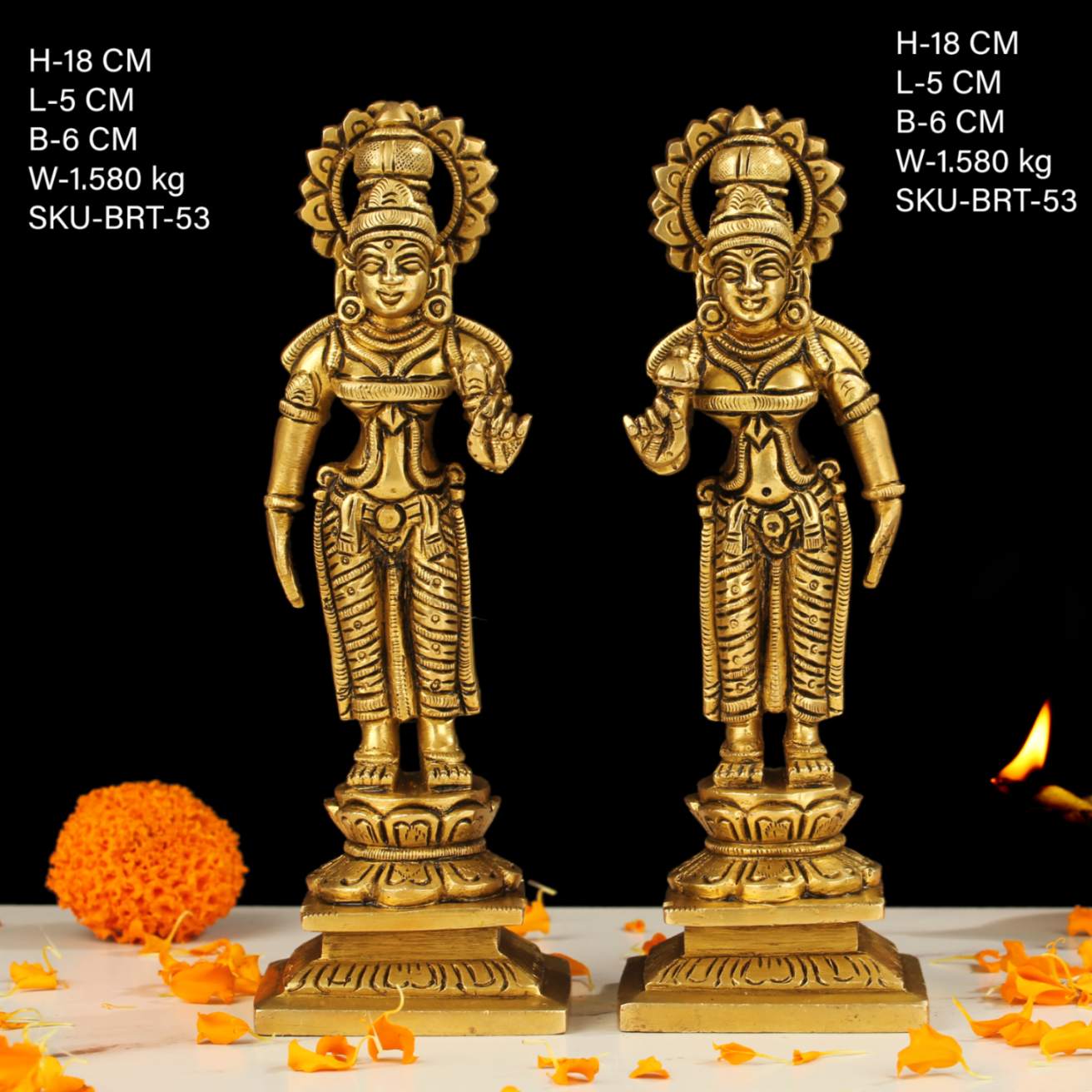 7" BRASS VALLI STATUE