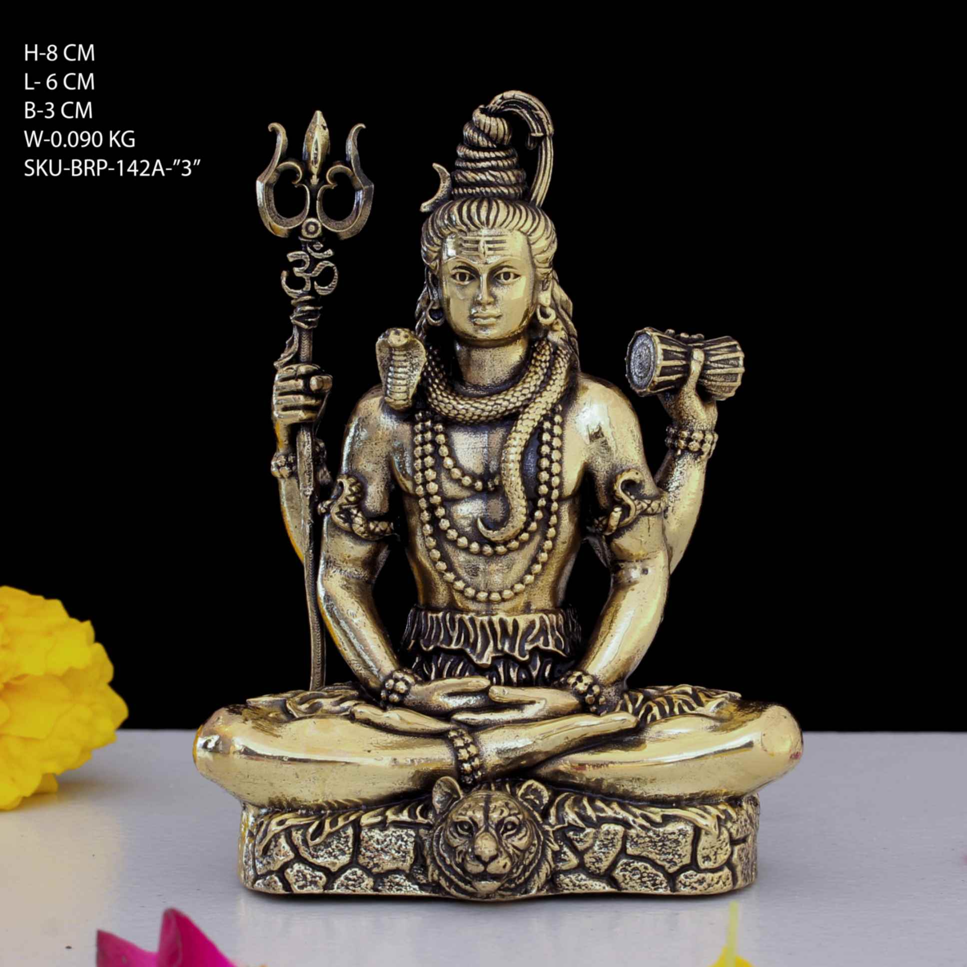 3" BRASS SHIVA