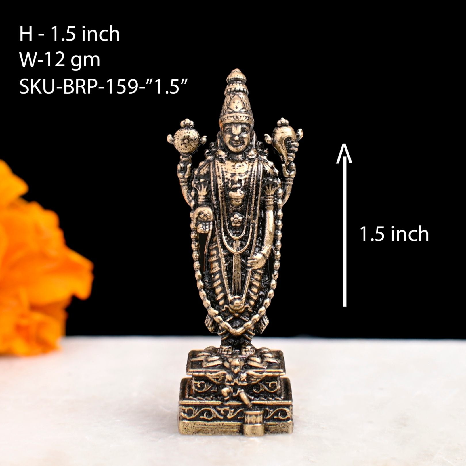 1.5" BRASS TIRUPATI STANDING