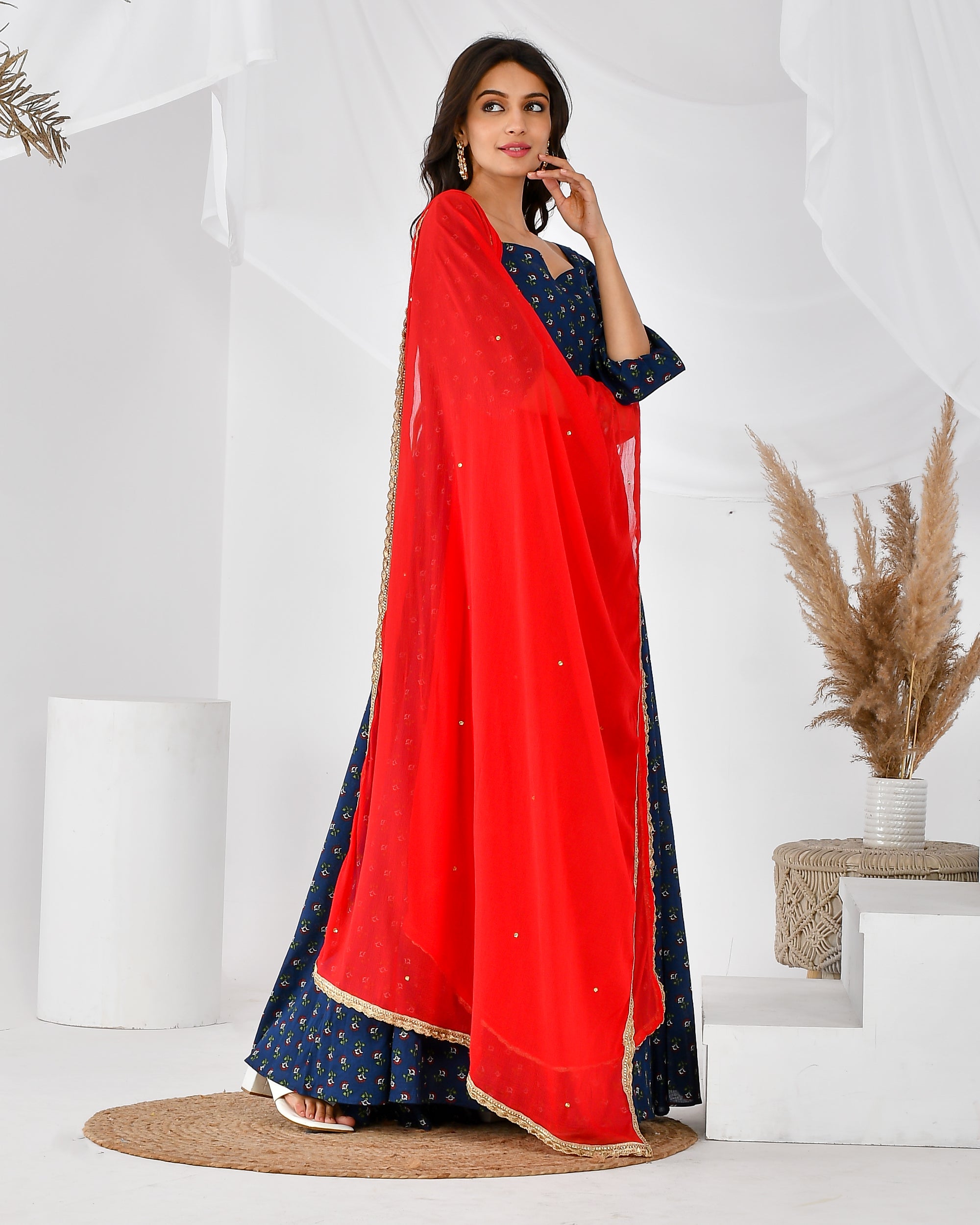 Women's blue anarkali s