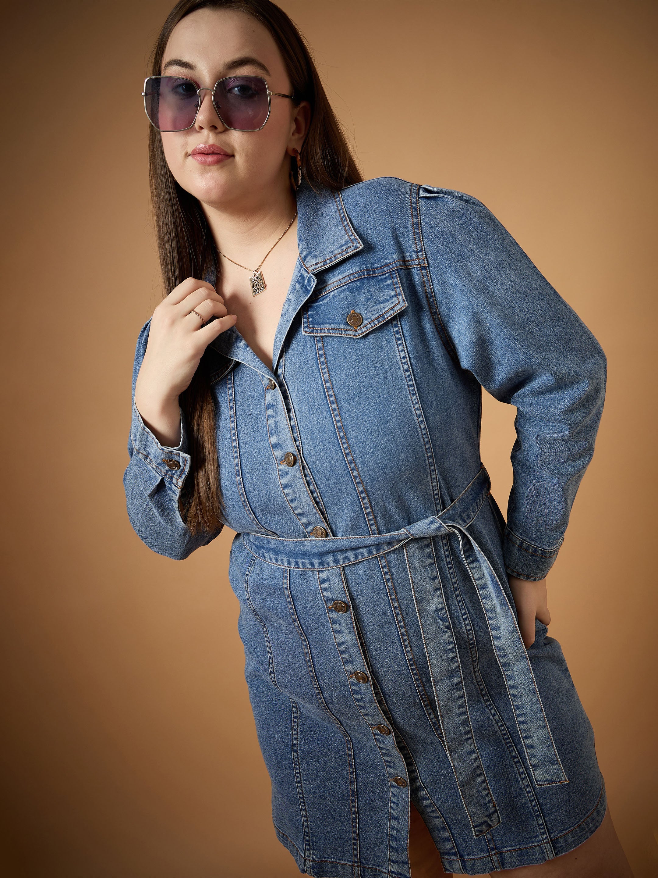 Women's Blue Denim Dress