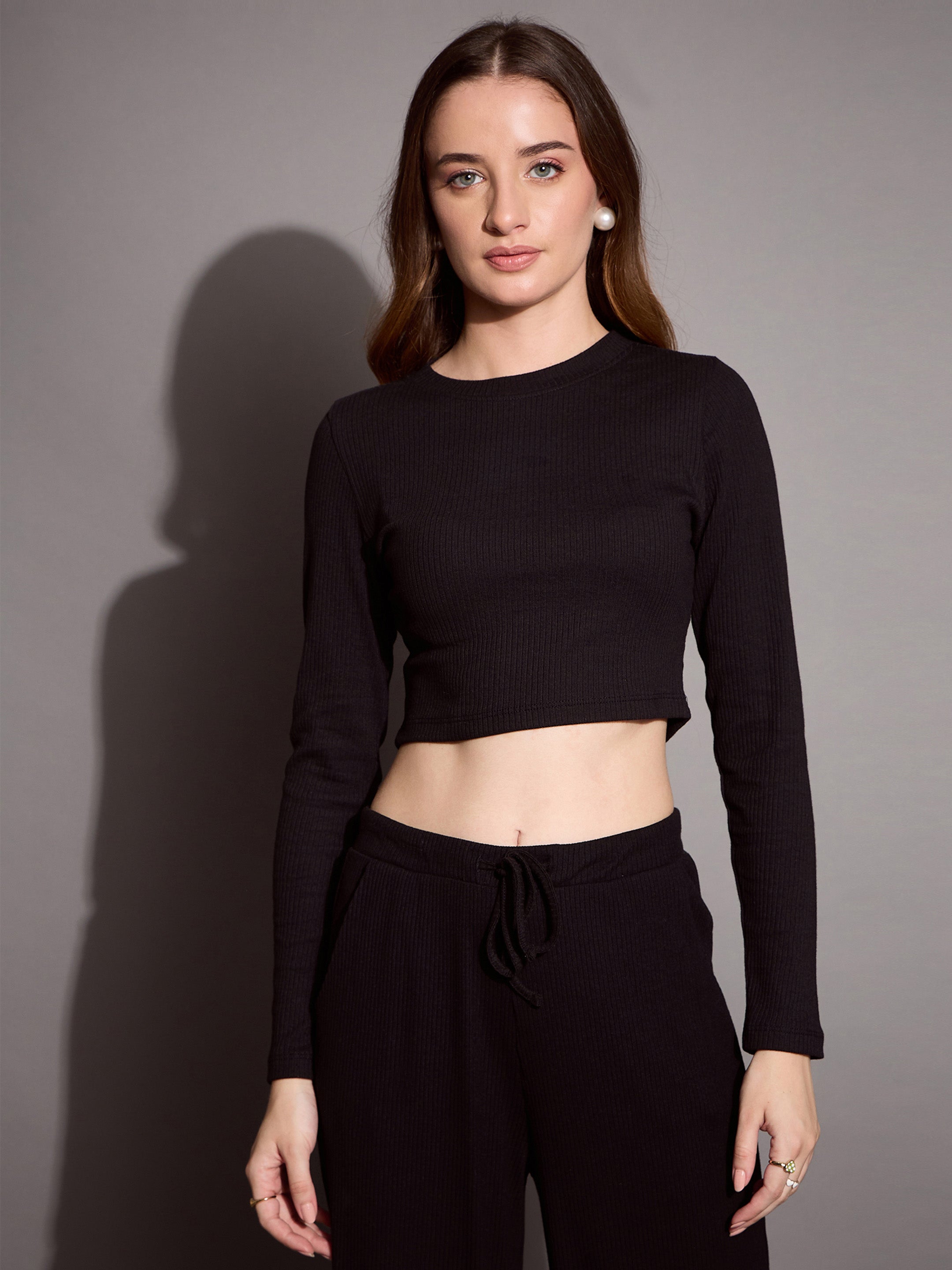 Women's Black Crop Top