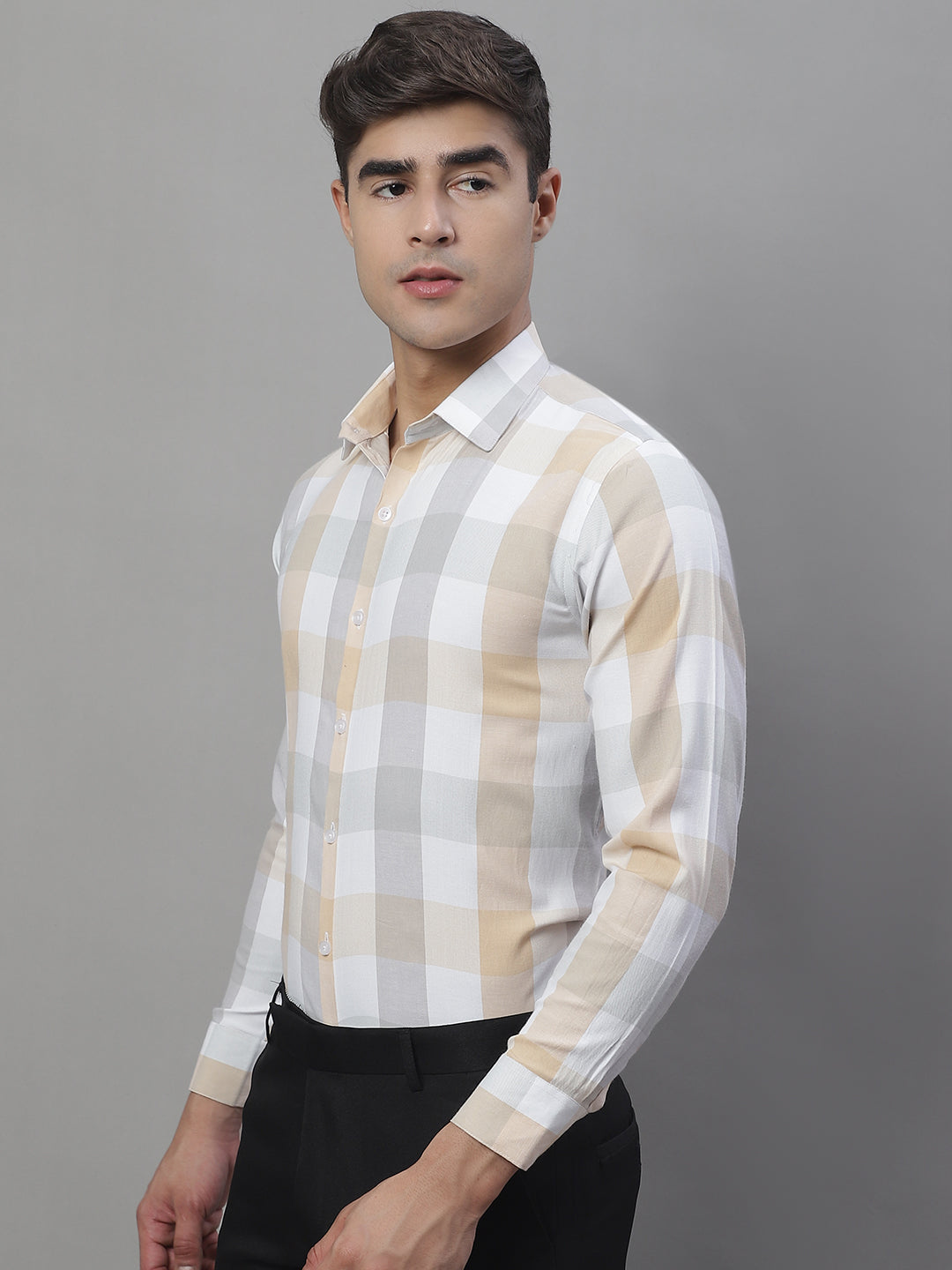 Men's Cotton Checked Formal Shirts