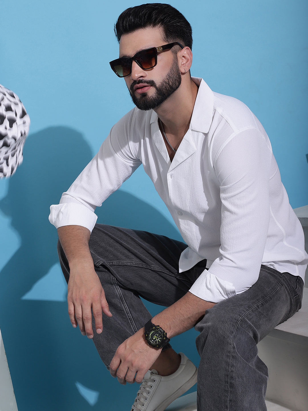 Men's Lapel Collar Casual Shirt for .