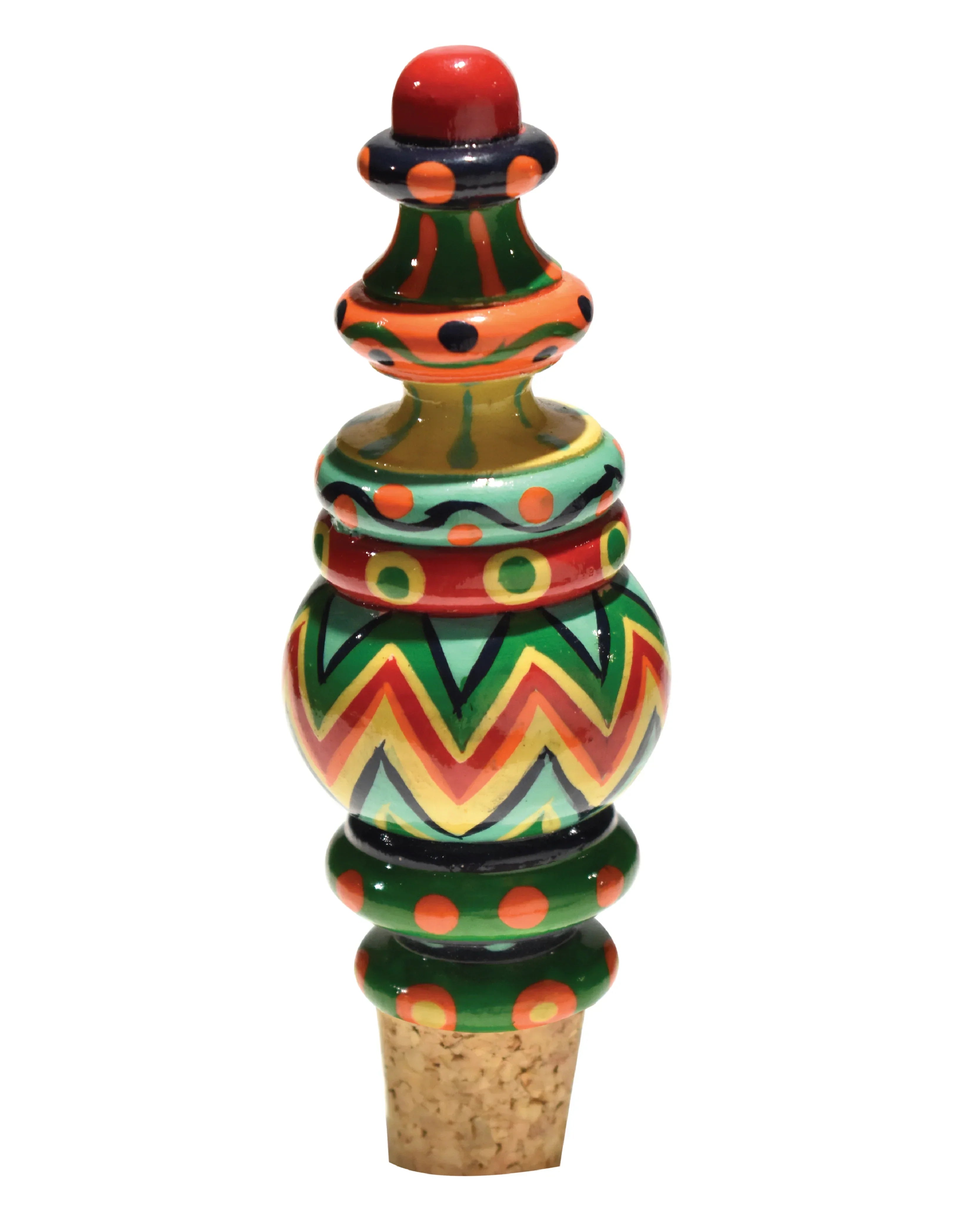 TBS5396 BOTTLE STOPPER CORK HAND PAINTED