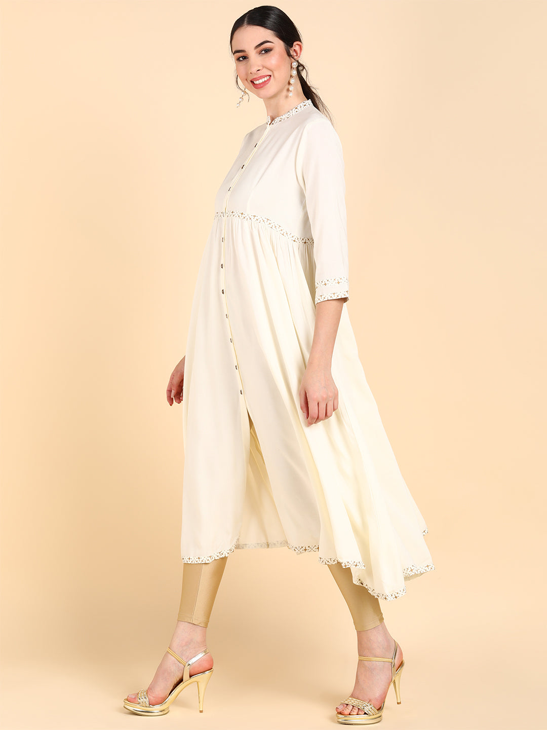 Women's Viscose Rayon Solid Kurta