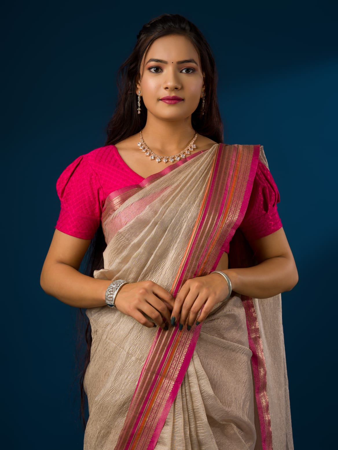 Women's Tranding Crush Tissue Silk Banarasi  Border Saree INA