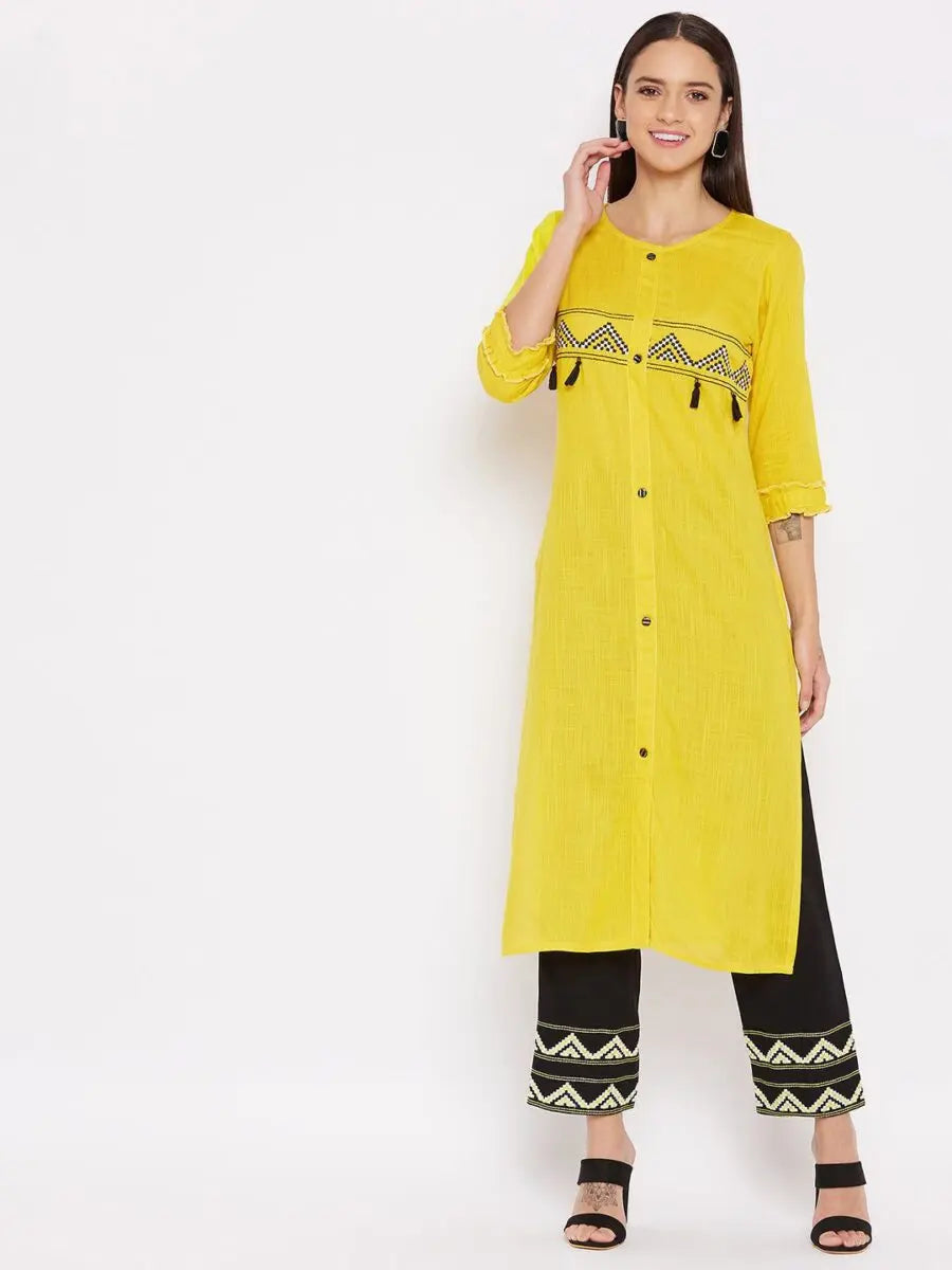 winered-yellow-straight-rayon-embroidered-kurta-and-palazzo-set