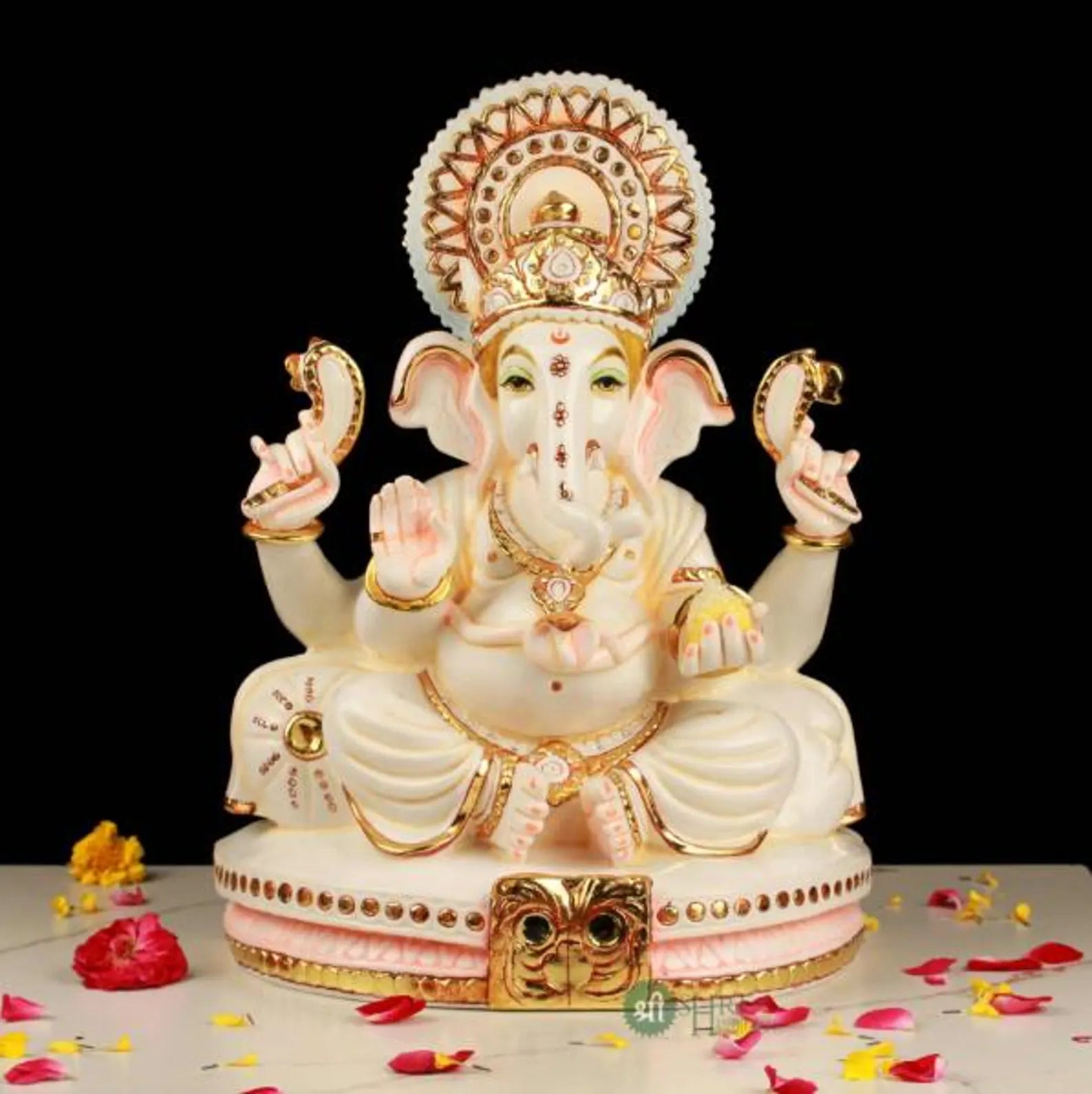 16 Inch Surya Ganesh Resin Idol