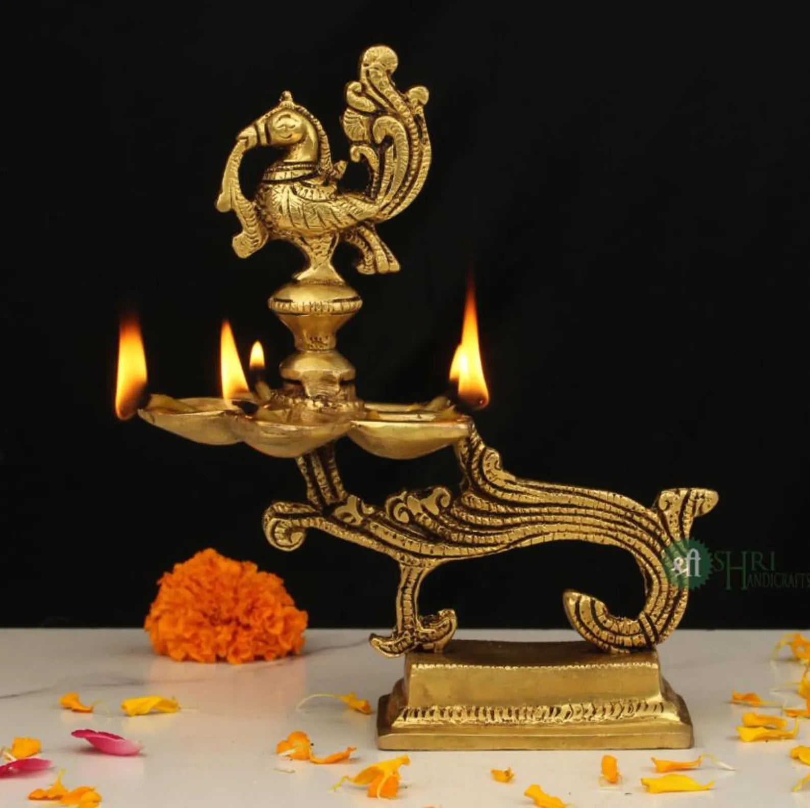 7 Inch Traditional Handcrafted Brass Deepak