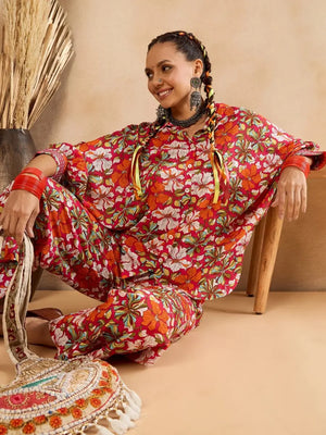 winered-woman-pink-floral-print-oversized-collar-shirt-co-ord-set