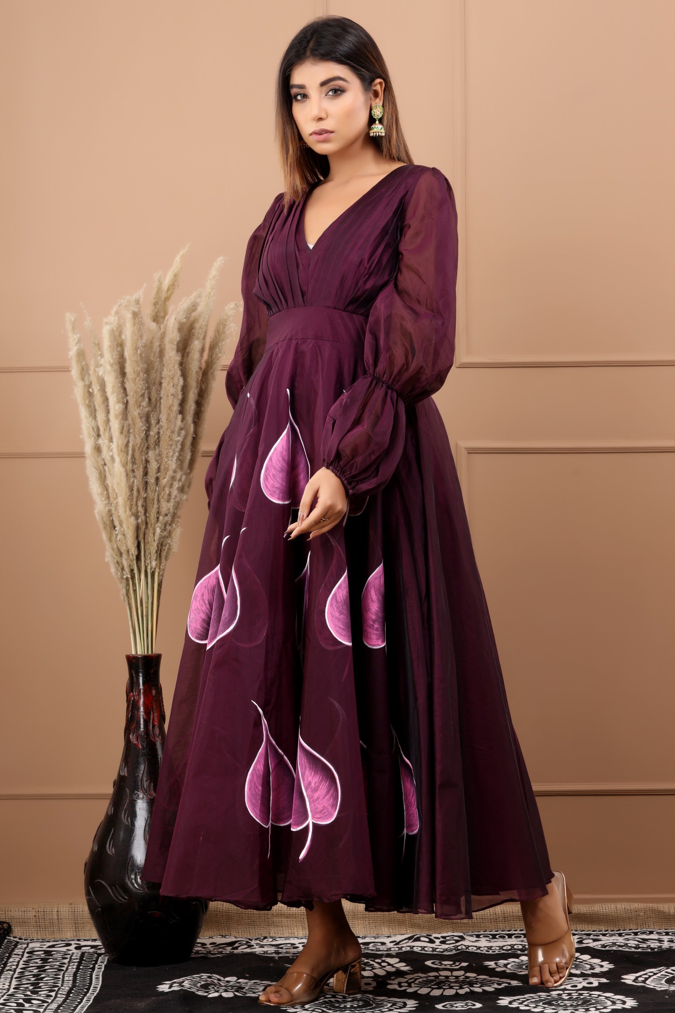 Women's Nehal Hand Painted Styled Gown