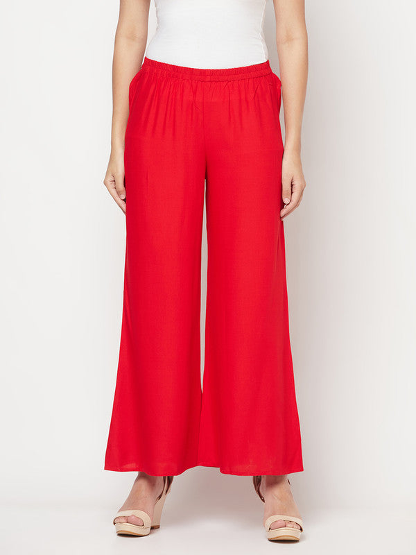 Women's Rayon Flared slip-on Palazzo,R