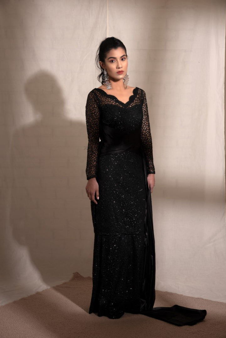 Women's Black Glitter Dress
