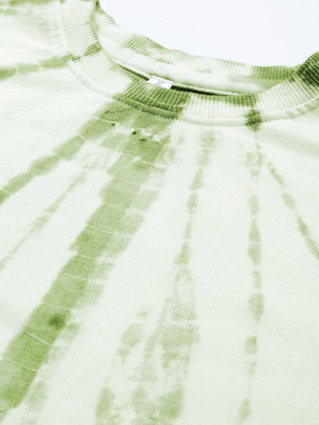 Women's White Green lighting Tie Dye Sweatshirt With Joggers