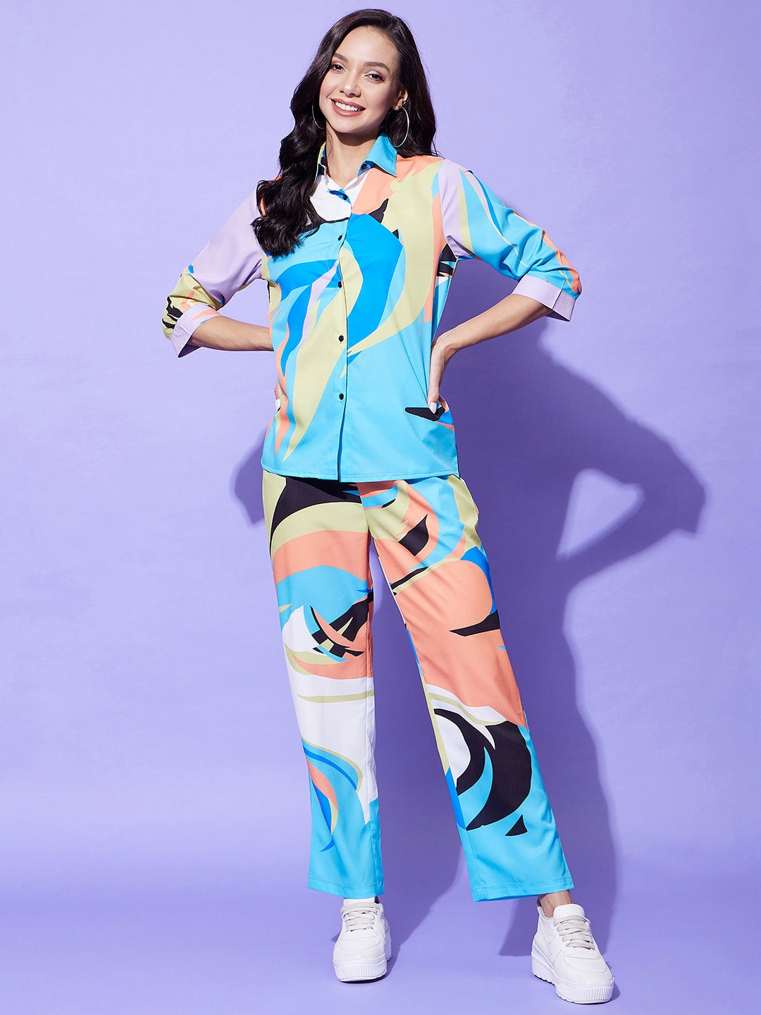Women's Multi Colored Printed Co-Ord Set