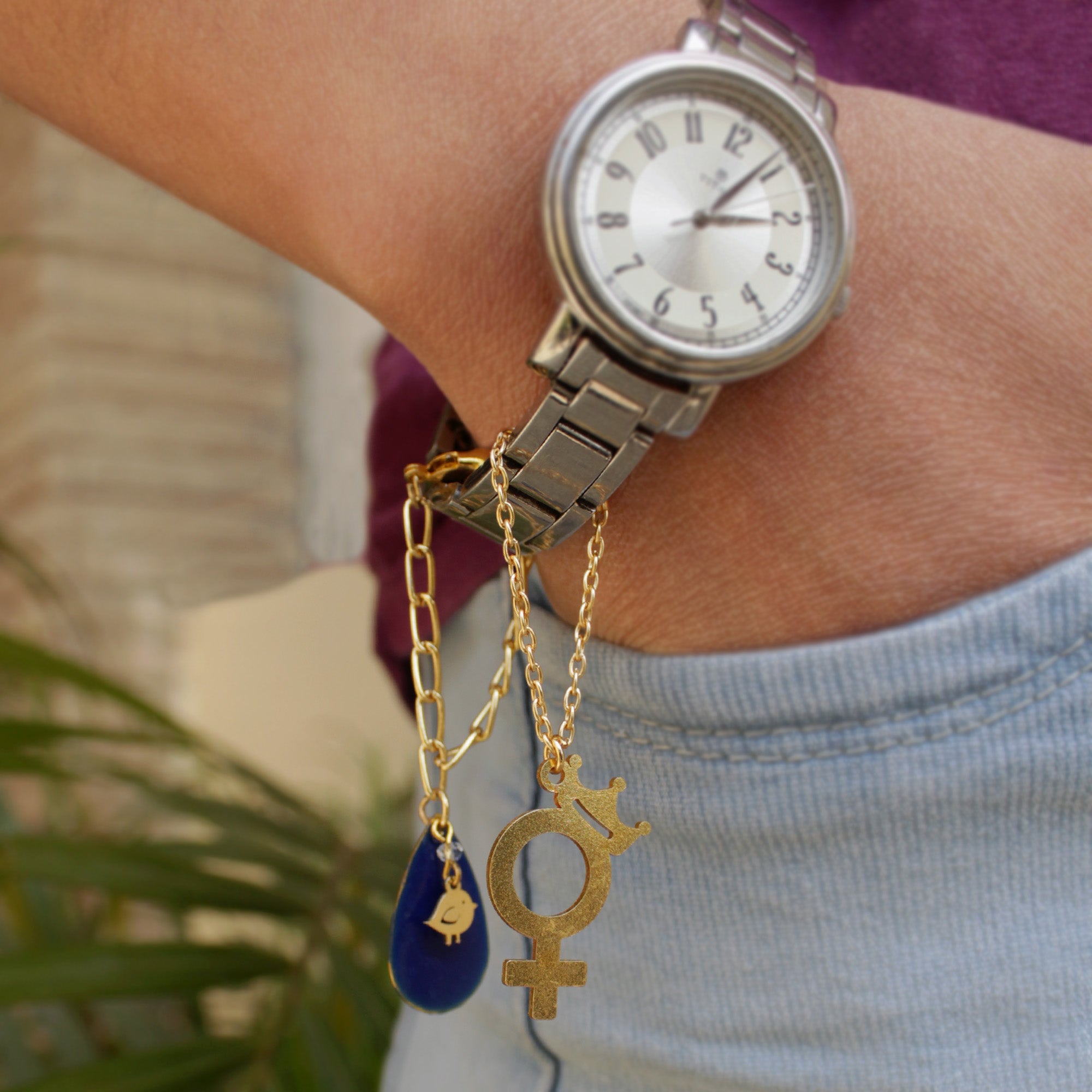 Itty Bitty Bird And Venus Crown Watch Charms Set Of 2